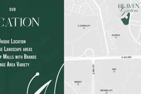 For Sale in Heaven Gardens New Cairo Compound Apartment 85m with attractive price
