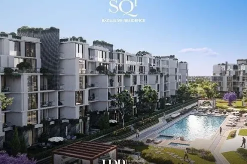 شقة تسليم فوري 86م في كمبوند SQ1 القاهرة الجديدة