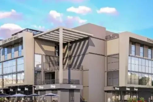 For sale with installments an Office of 45 meters in Down Town 6 October Mall