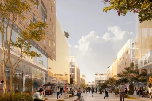Own Your Office in Urban Business Lane New Cairo Project With an area 110m²