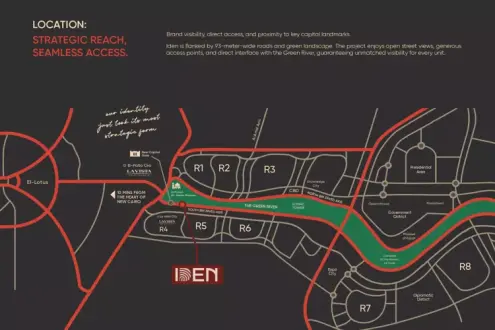 Eden New Capital offices with large areas starting from 80 square meters