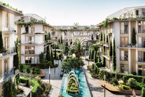 Apartments for sale in Calma Sheikh Zayed with payment facilities and a down payment of only 10%