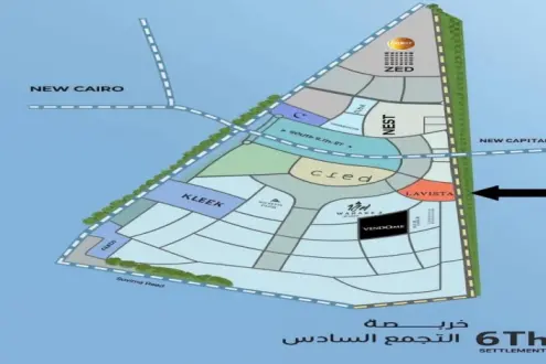 Apartments for sale in El Patio Riva Compound Sixth Settlement with payment facilities and a down payment of only 5%