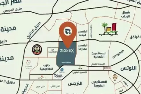 عيادة بمساحة 130 متر للحجز في مول زون اكس التجمع الخامس