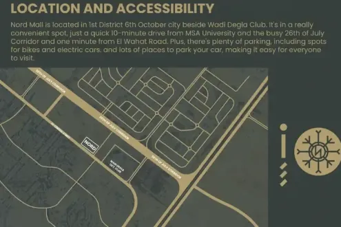 An office ready for receipt with an area starting from 120 square meters in Nord Mall
