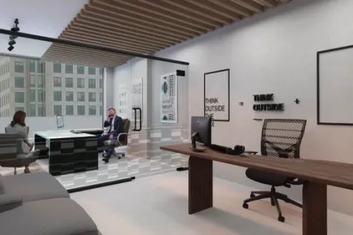 مكتب بفيو رائع ومساحة تبدأ من 30 متر في مول إيكولاين بلازا التجمع الخامس