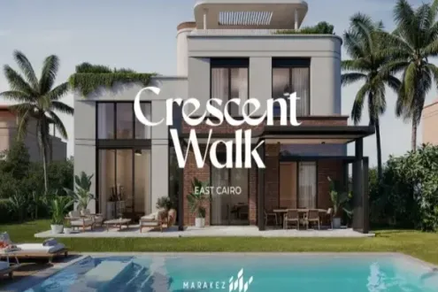 For sale in installments a 300 meter villa in Crescent Walk Compound