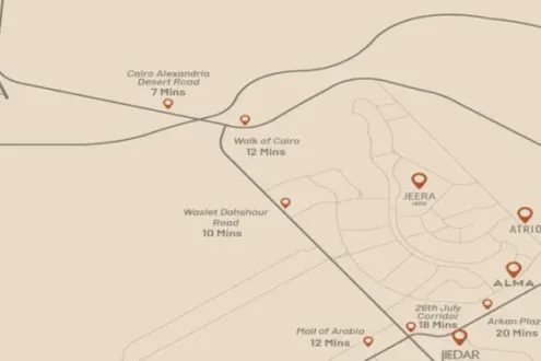 For sale in installments a villa of 220 meters in Jeera Compound