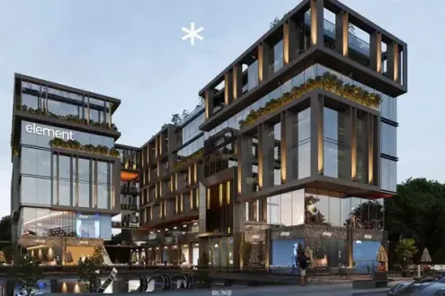 For sale in installments an office of 200 meters in Element Mall