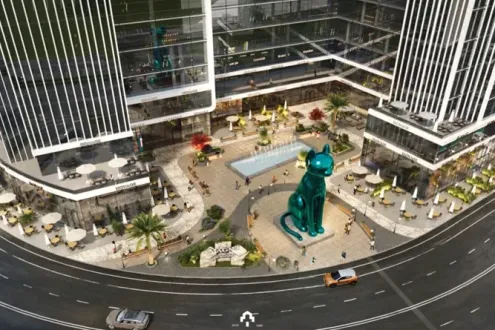 A 38 square meter office, ready for delivery, in M ​​Plus Mall fully finished.