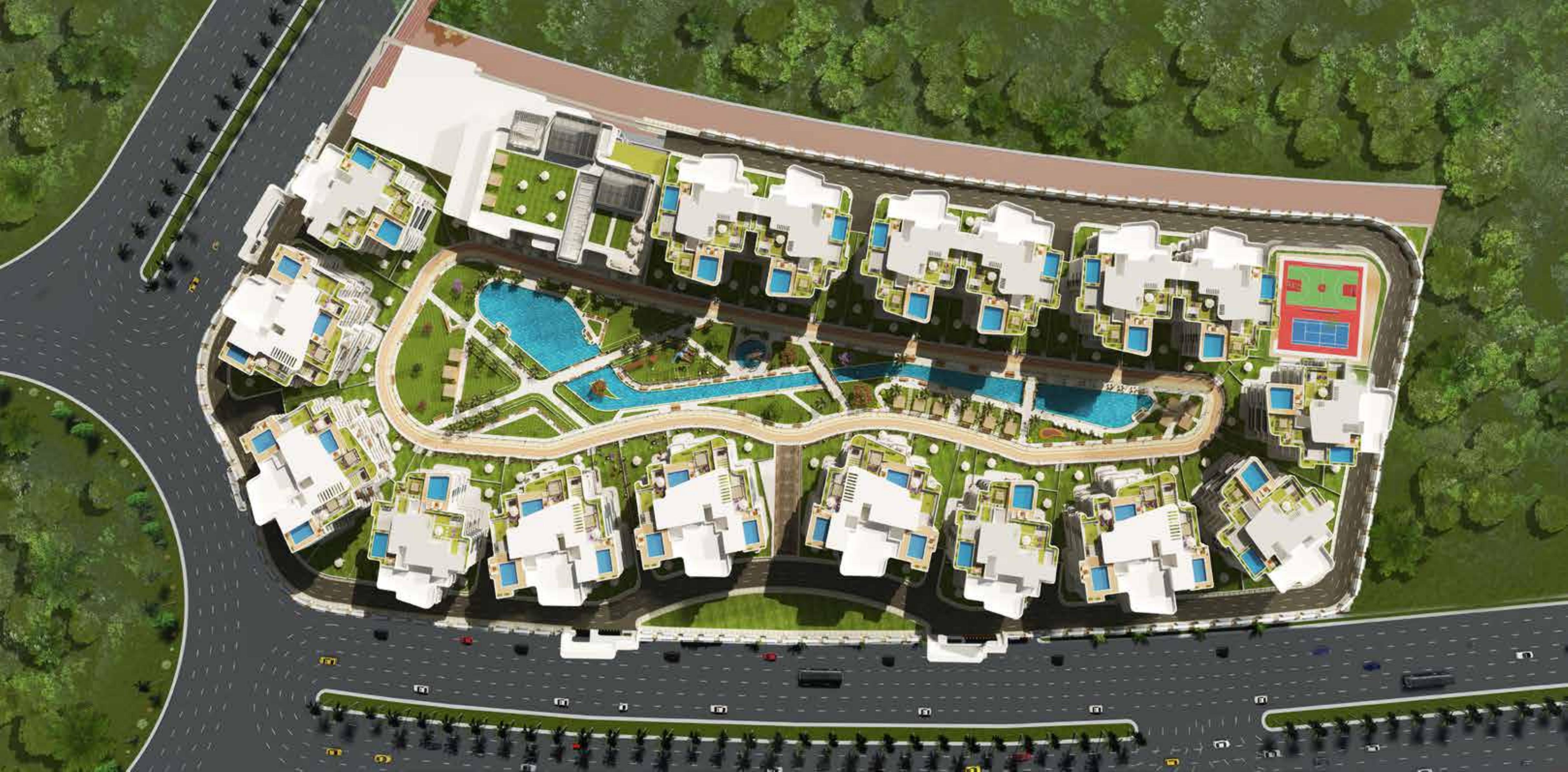 كمبوند سيرانو العاصمة الادارية الجديدة نيو بلان العقارية - Serrano New Capital Compound المخطط العام