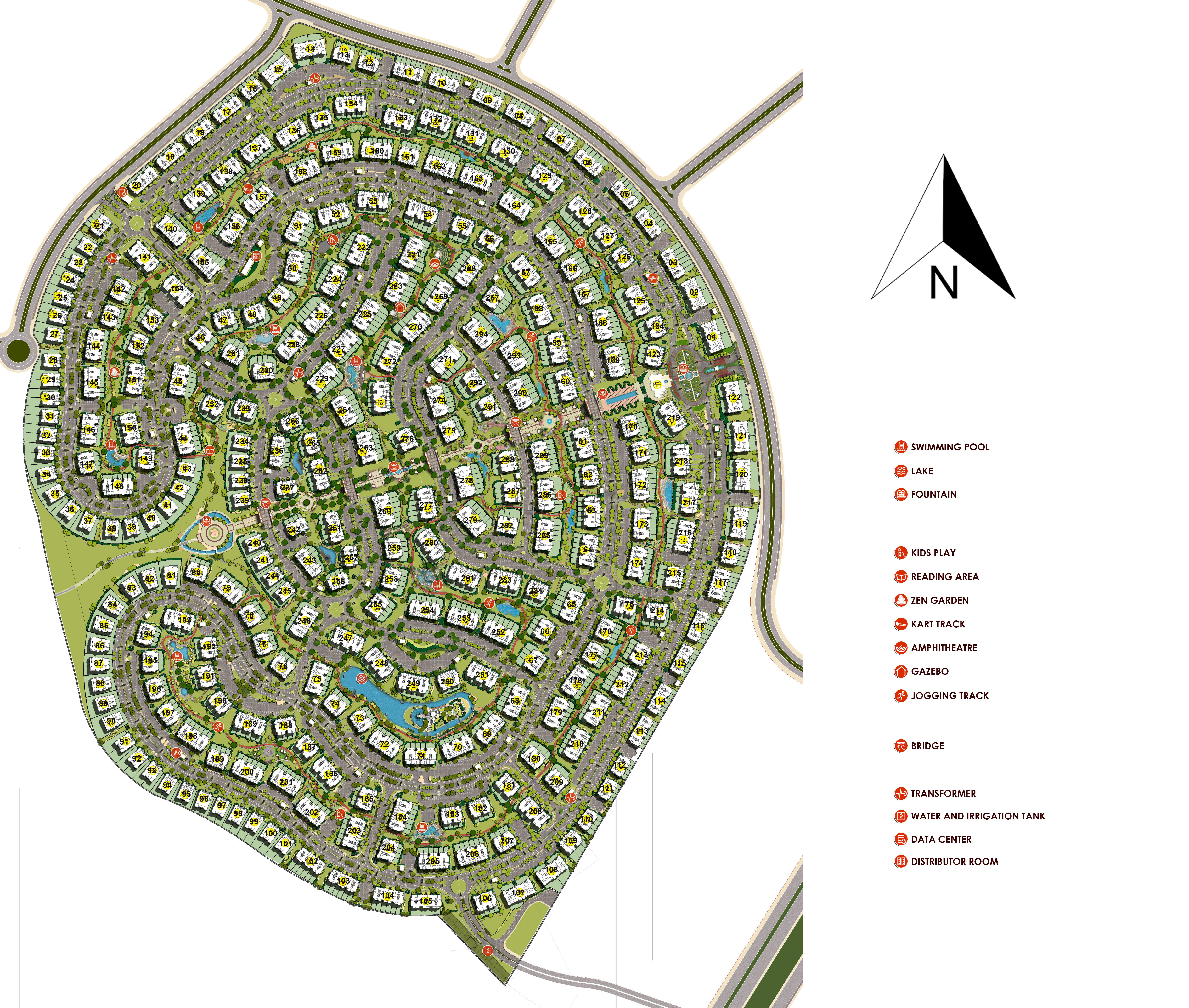 كمبوند ماونتن فيو هايد بارك التجمع الخامس - Mountain View Hyde Park المخطط العام