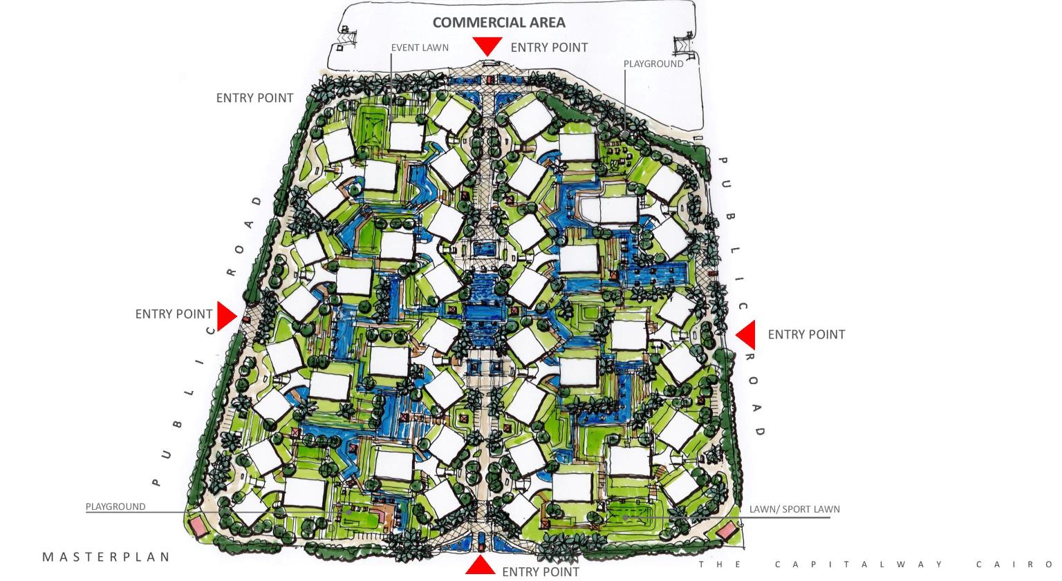 Capital Way Compound New Capital The Waterway Developments Master Plan