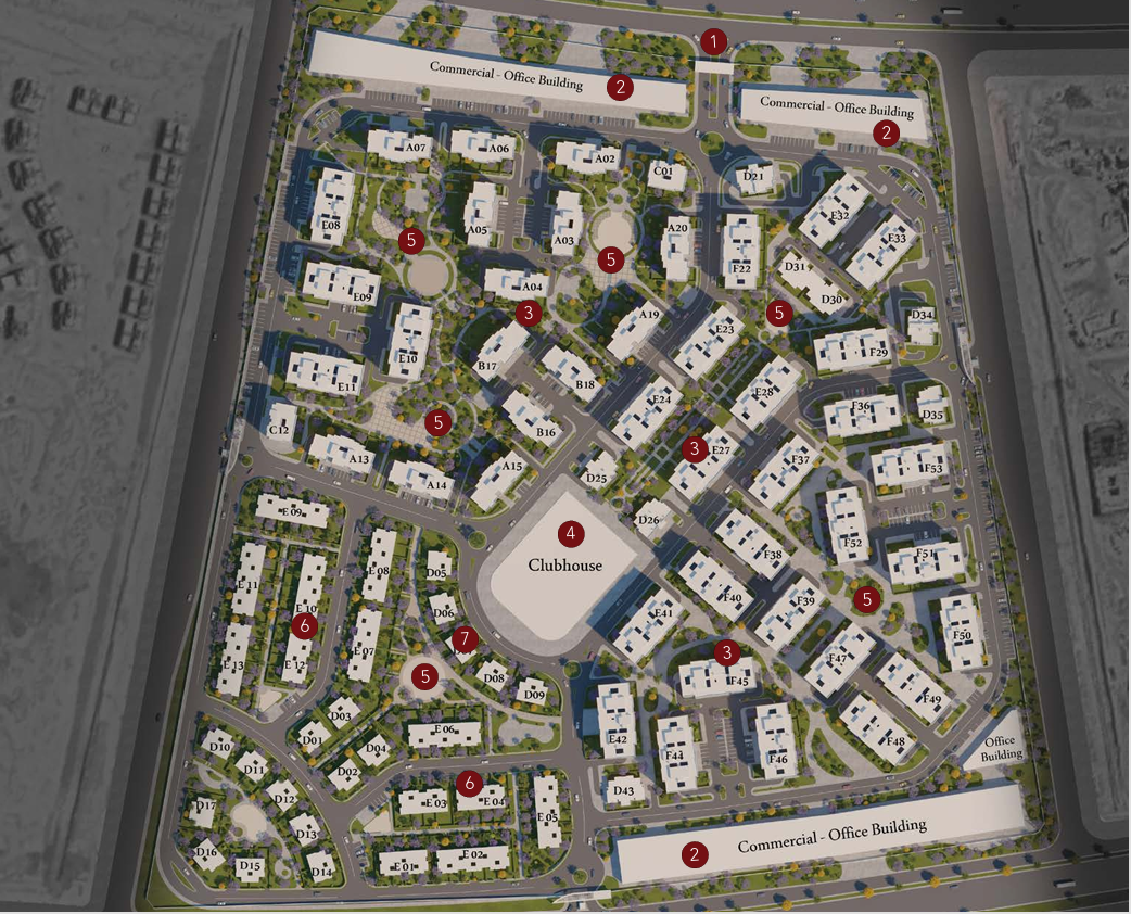 كمبوند بلو فيرت العاصمة الادارية سيكون العقارية - Bleu Vert New Capital Compound المخطط العام