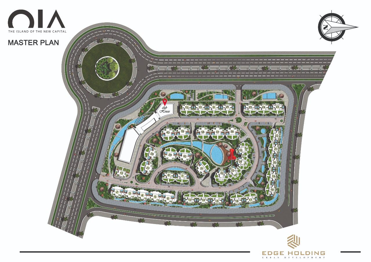كمبوند اويا العاصمة الادارية الجديدة ايدج هولدينج - Oia New Capital المخطط العام