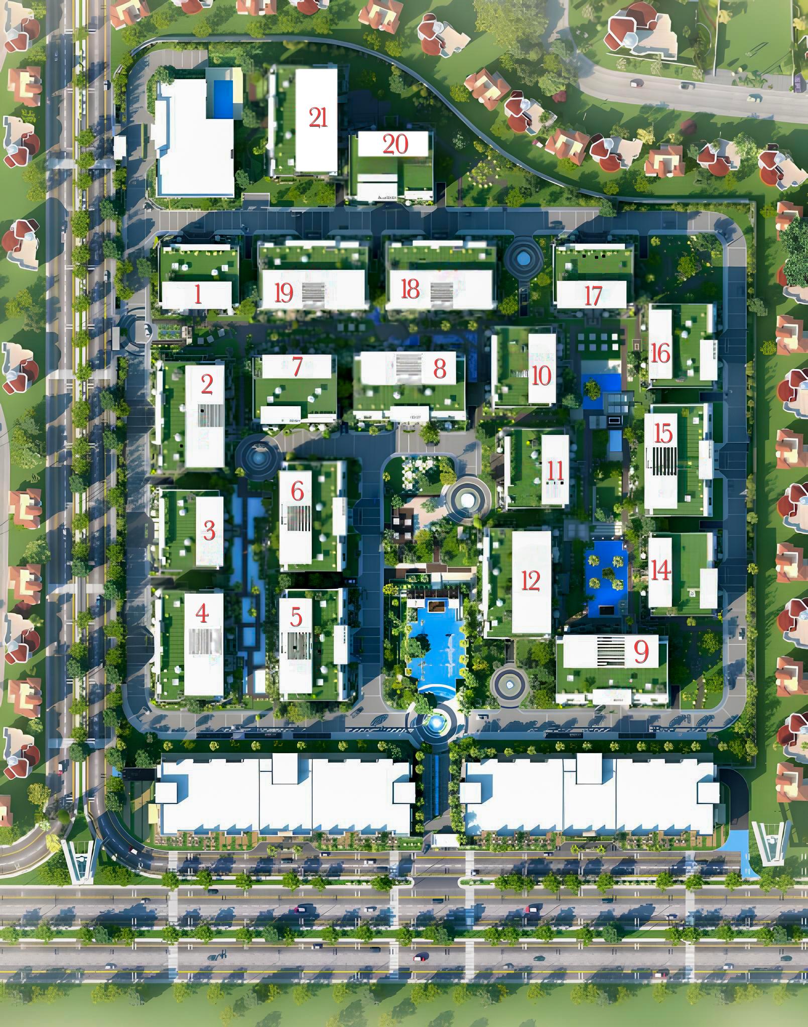ذا واتر واي التجمع الخامس ايكوتي للتطوير العقاري - The Waterway New Cairo Compound المخطط العام