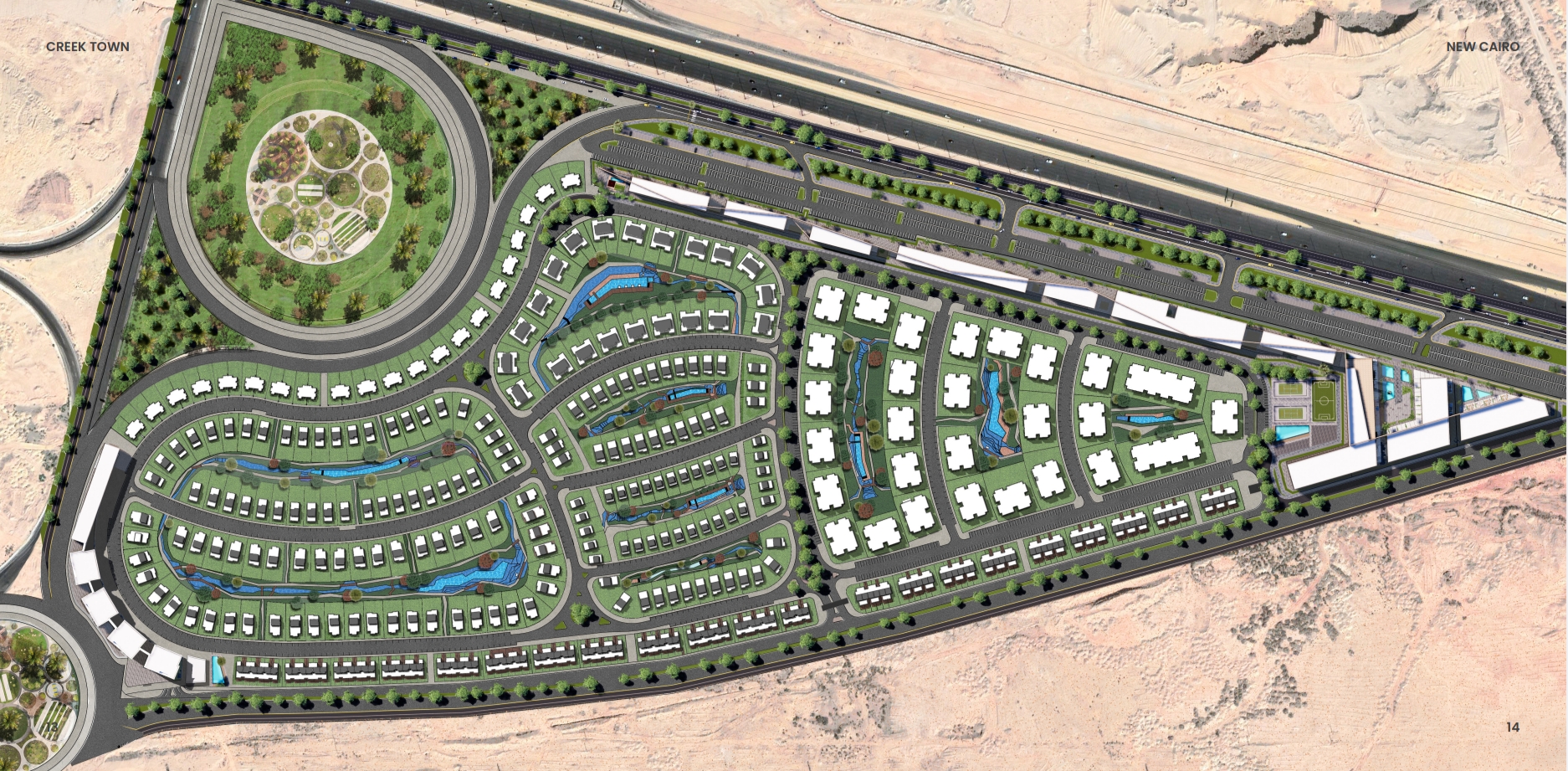 Creek Town New Cairo Compound Khozam Real Estate Master Plan