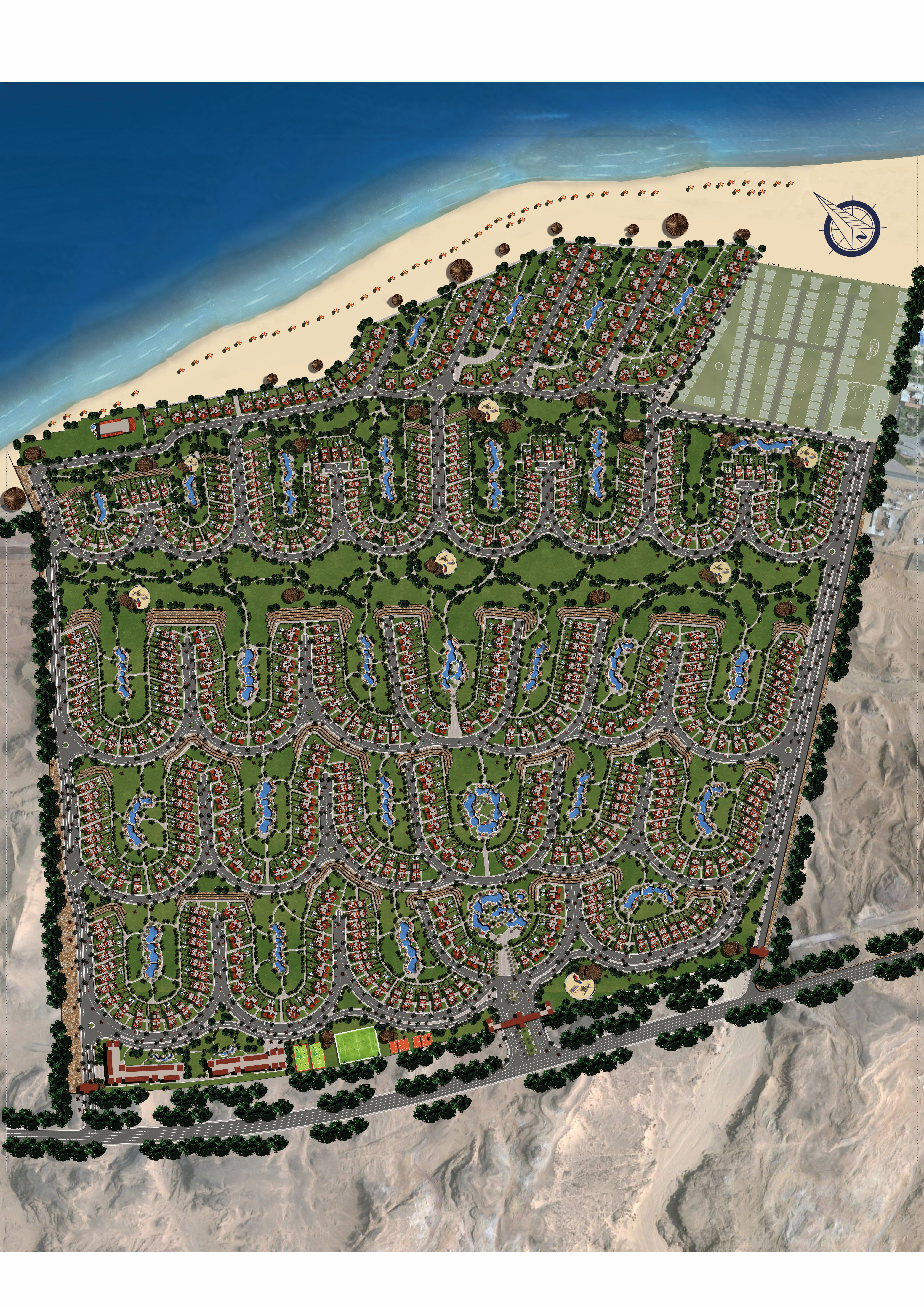 Chalets for sale in La Vista Gardens Sokhna Master Plan