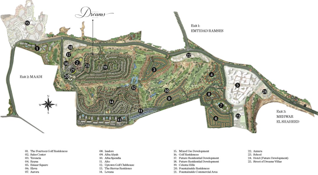 Uptown Cairo Mokattam Emaar Misr Master Plan