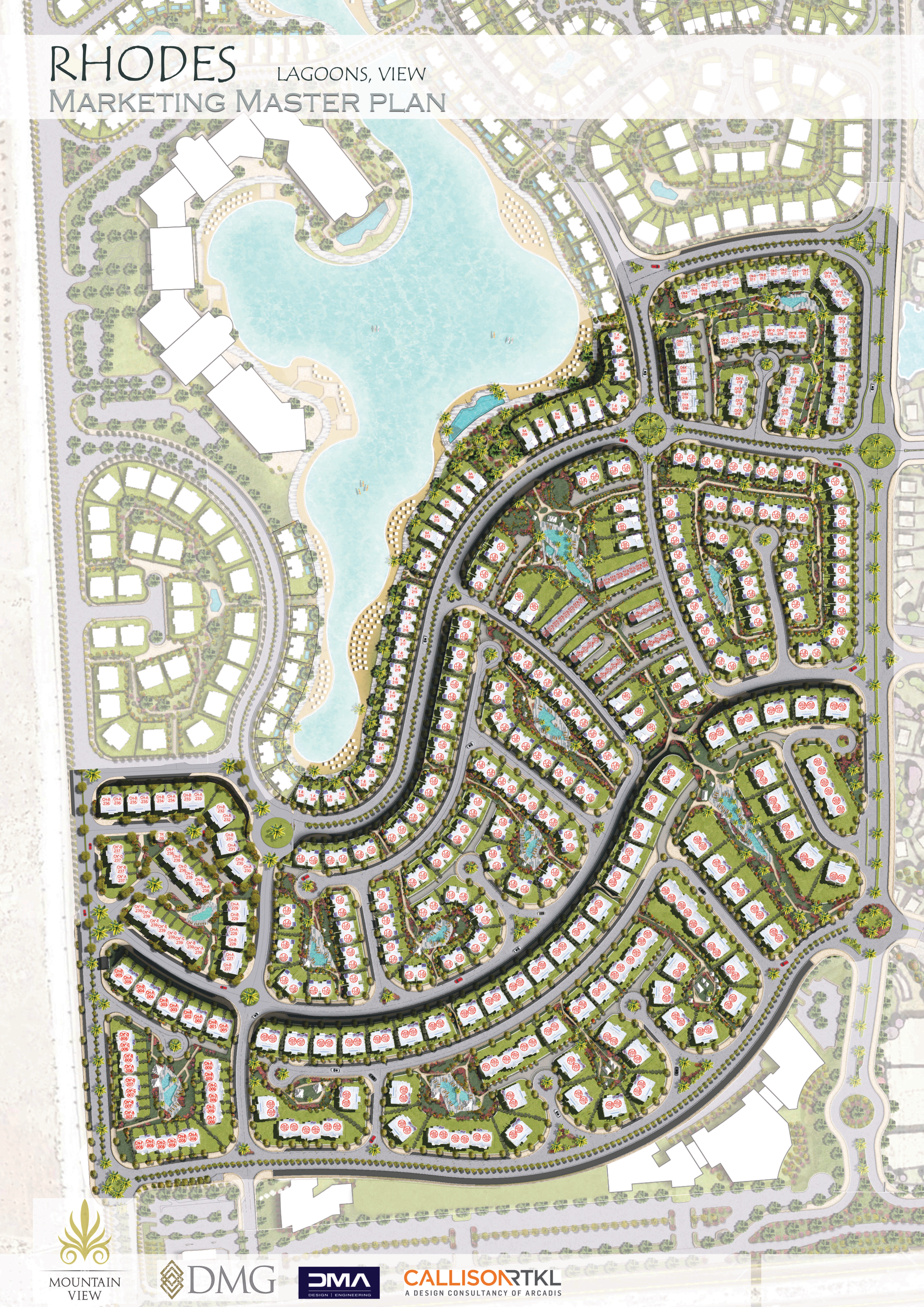 رودس ايلاند الساحل الشمالي ماونتن فيو - Rhodes Island المخطط العام