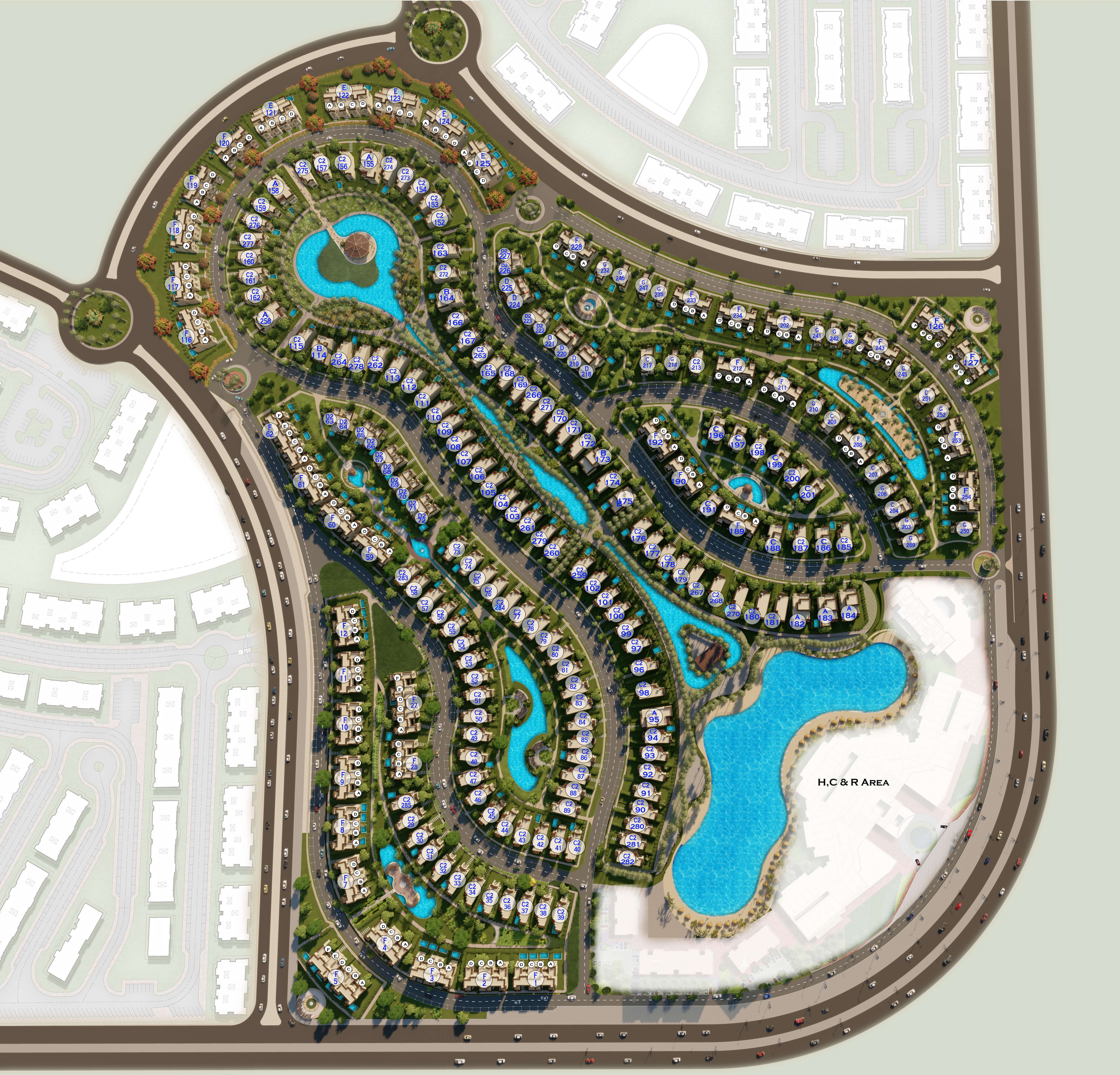 Cavana Lakes  Sarai master plan