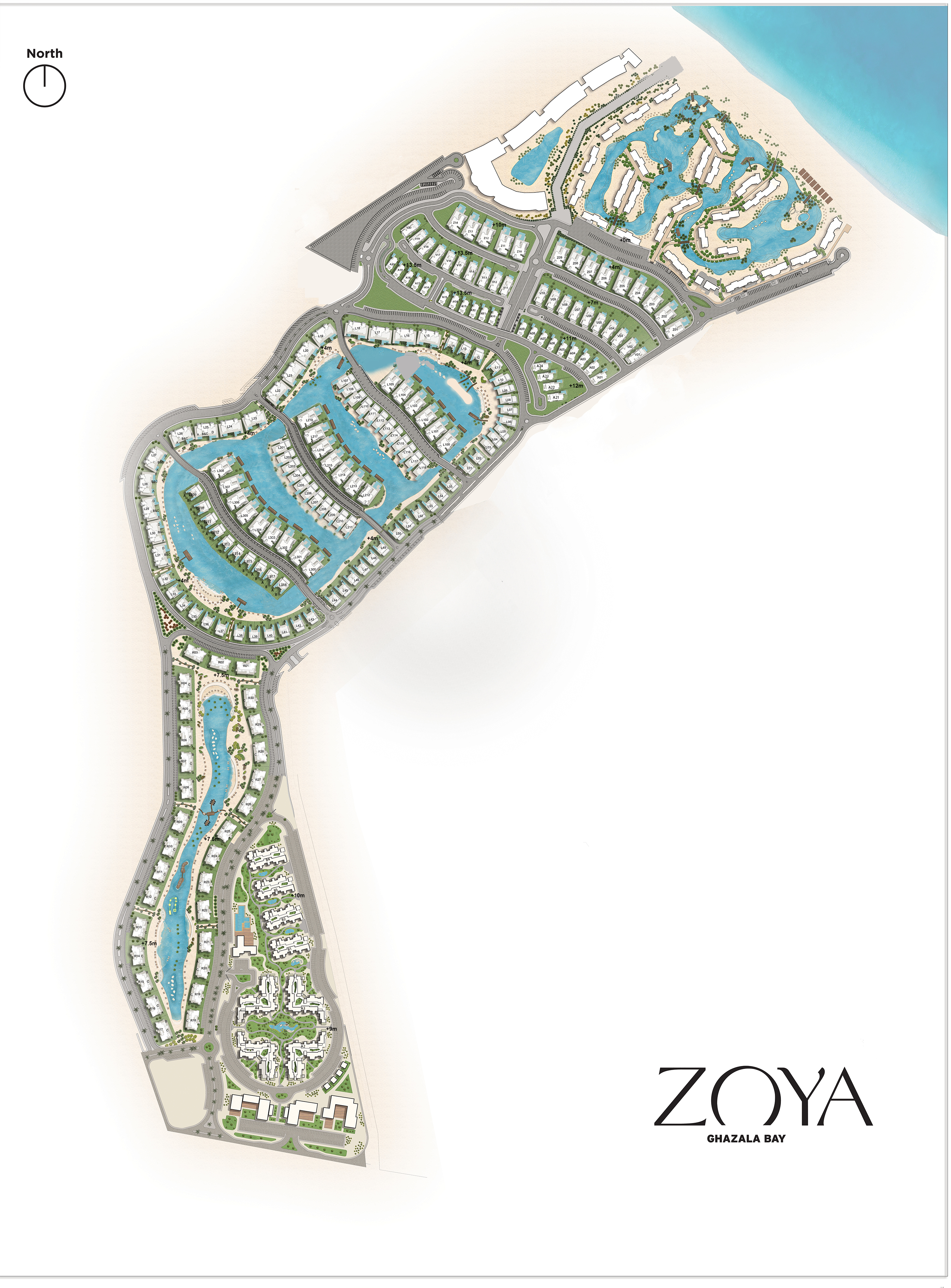 زويا غزالة باي الساحل الشمالي لاند مارك صبور للتطوير العقاري - Zoya Ghazala Bay المخطط العام