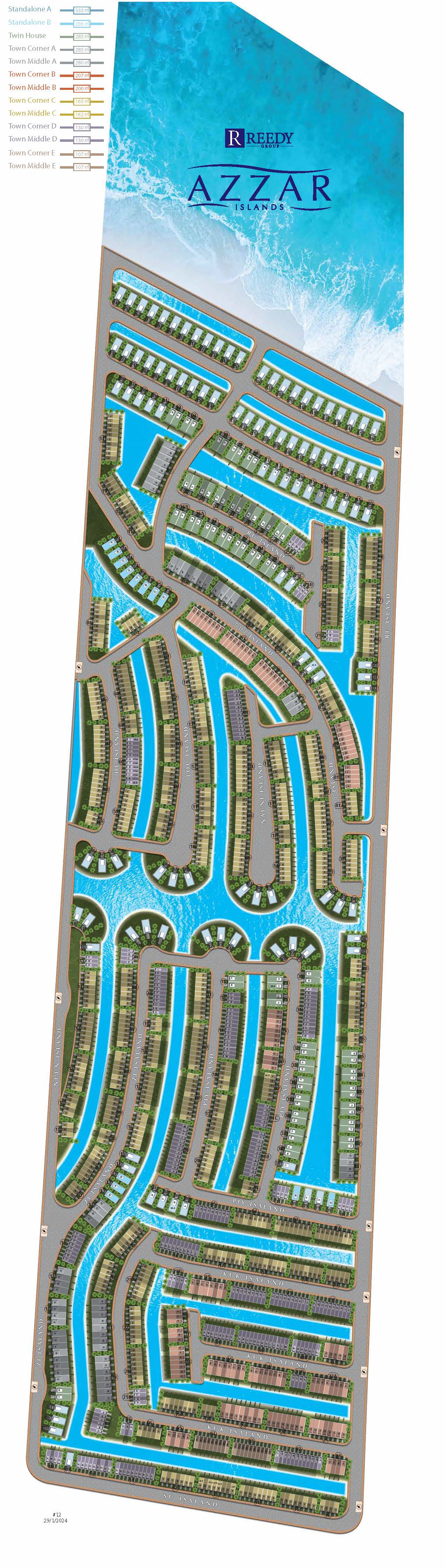 أزار الساحل الشمالي الريدي جروب - Azzar North Coast المخطط العام