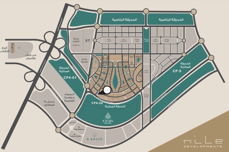 المخطط العام لـ مول 31 نورث تاور العاصمة الإدارية الجديدة النيل للتطوير العقاري - 31 North Tower New Capital Mall