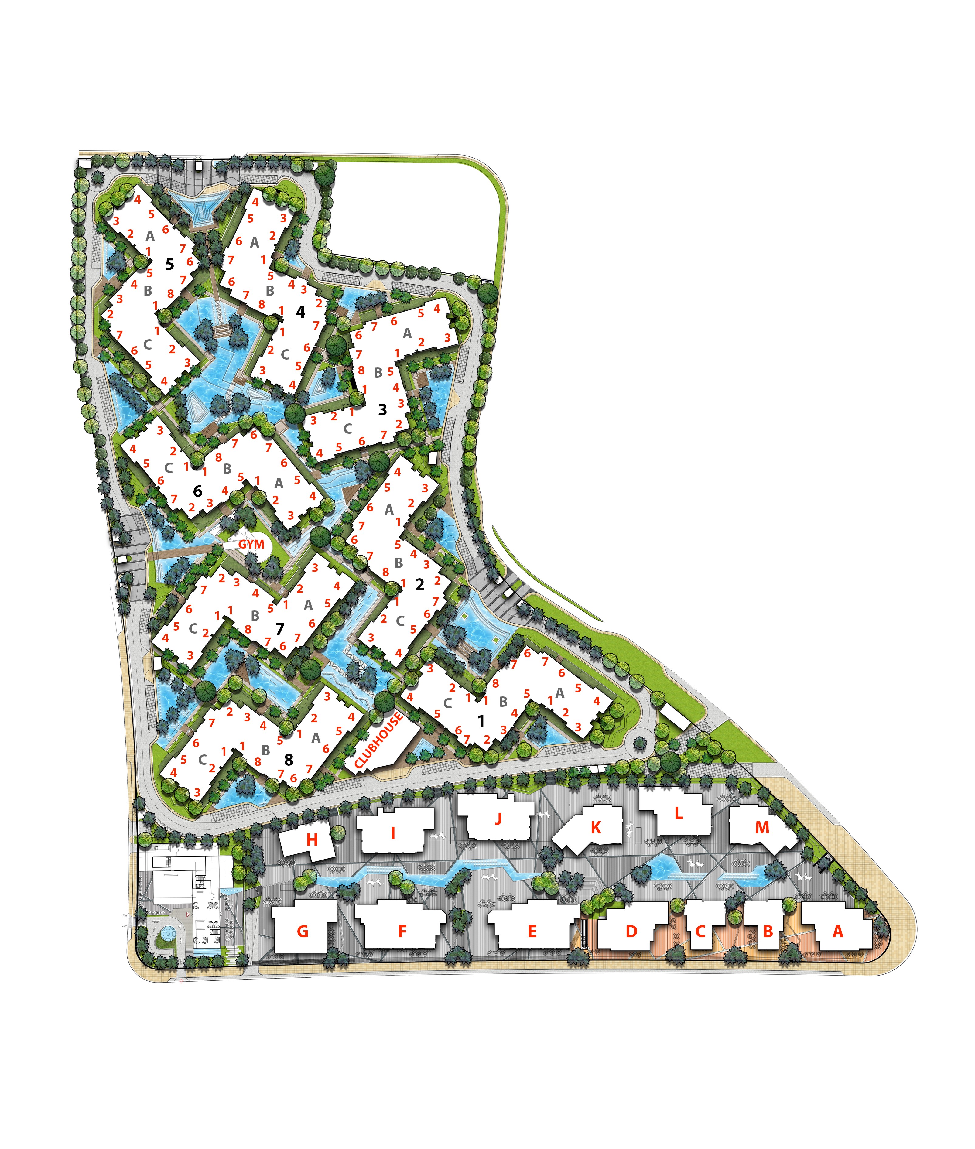 كمبوند واتر واي ذا فيو القاهرة الجديدة  - Waterway the View New Cairo Compound المخطط العام