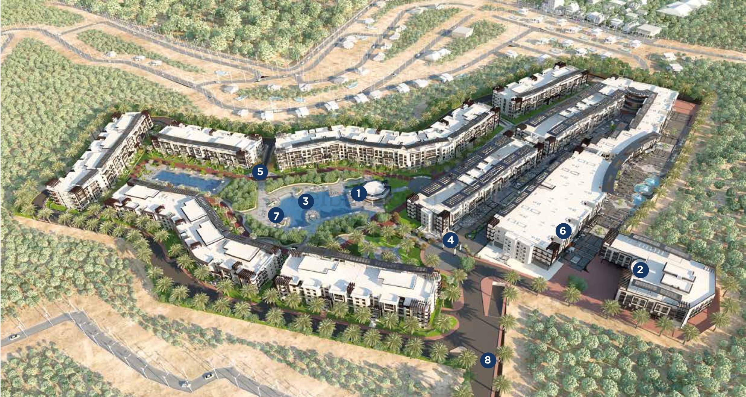 كمبوند نيوم بيراميدز المطورون العرب للتطوير العقاري - Nyoum Pyramids Compound المخطط العام