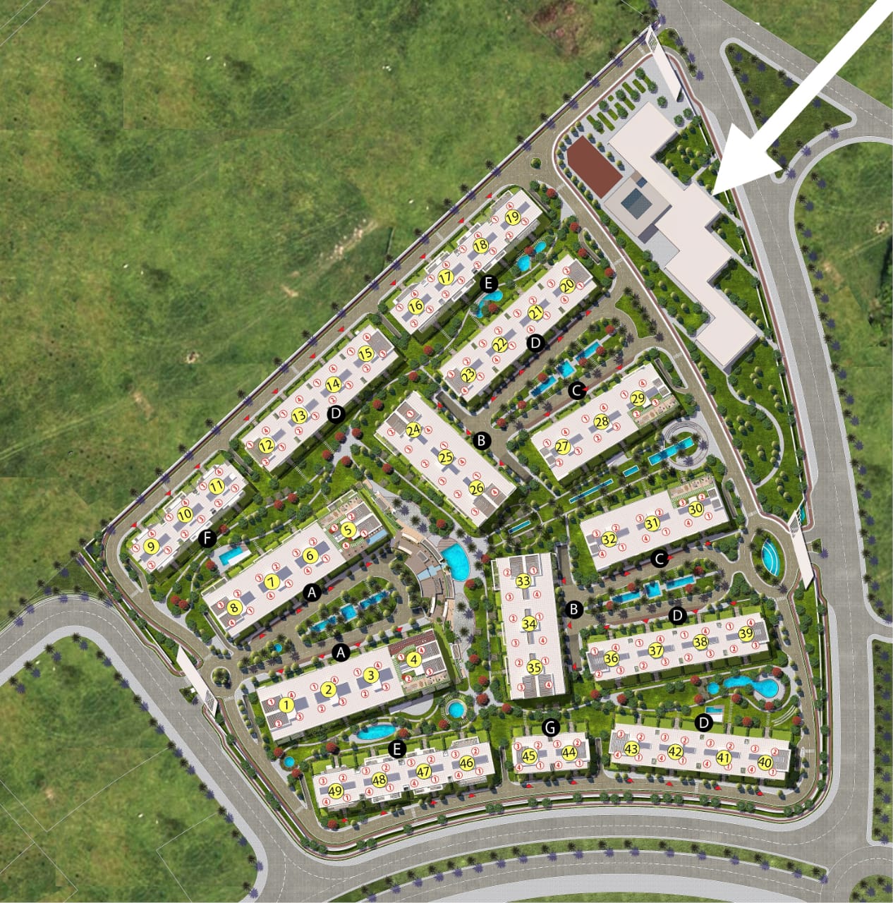 اينافا مول العاصمة الادارية الجديدة آكام للتطوير العقاري - Ainava New Capital Mall المخطط العام