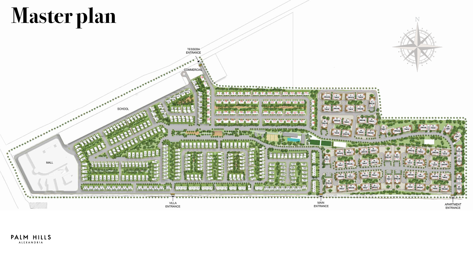 كمبوند بالم هيلز الإسكندرية - Palm Hills Alexandria المخطط العام