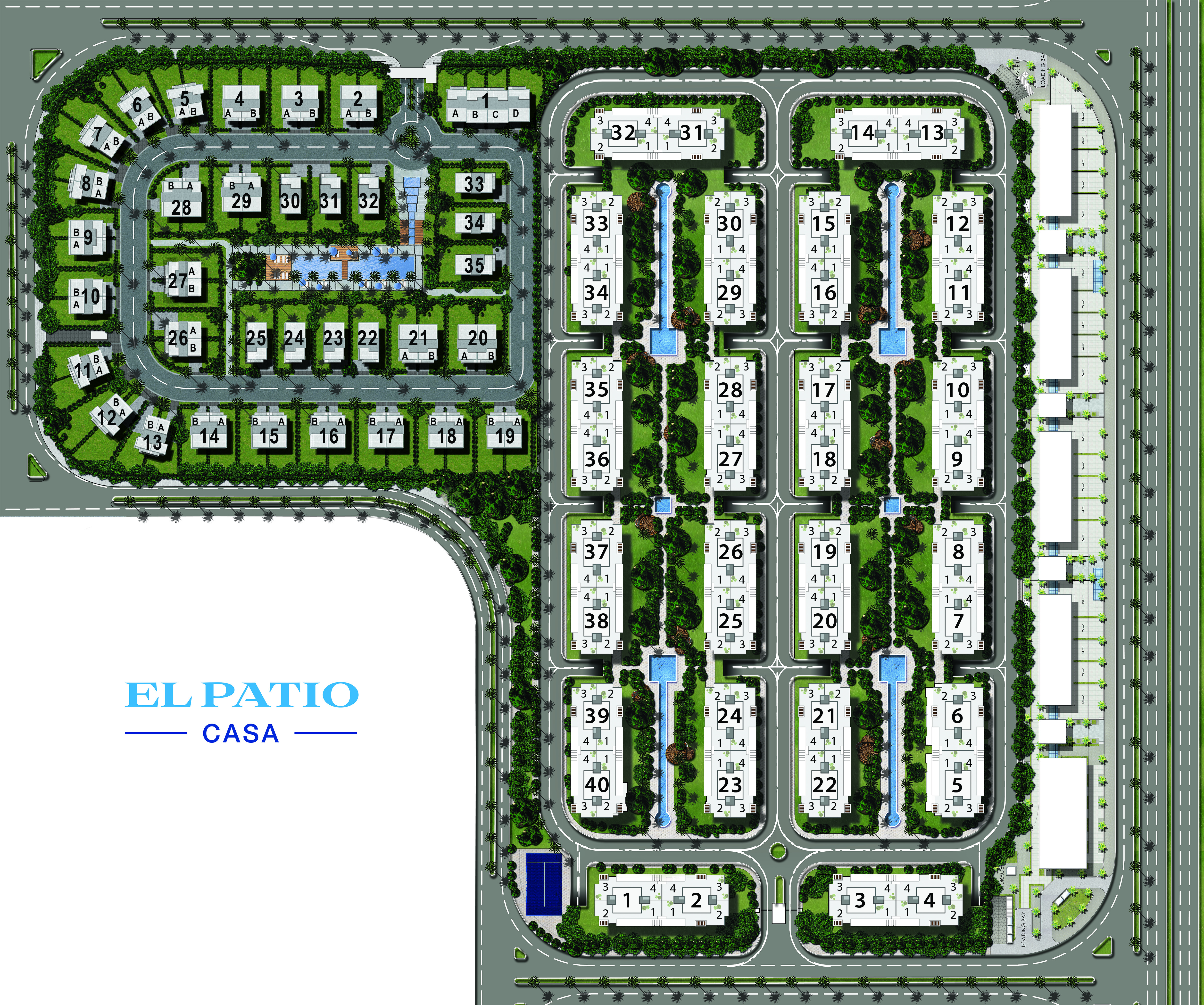 كمبوند الباتيو كازا الشروق لافيستا للتطوير العقاري - El Patio Casa Shorouk Compound المخطط العام