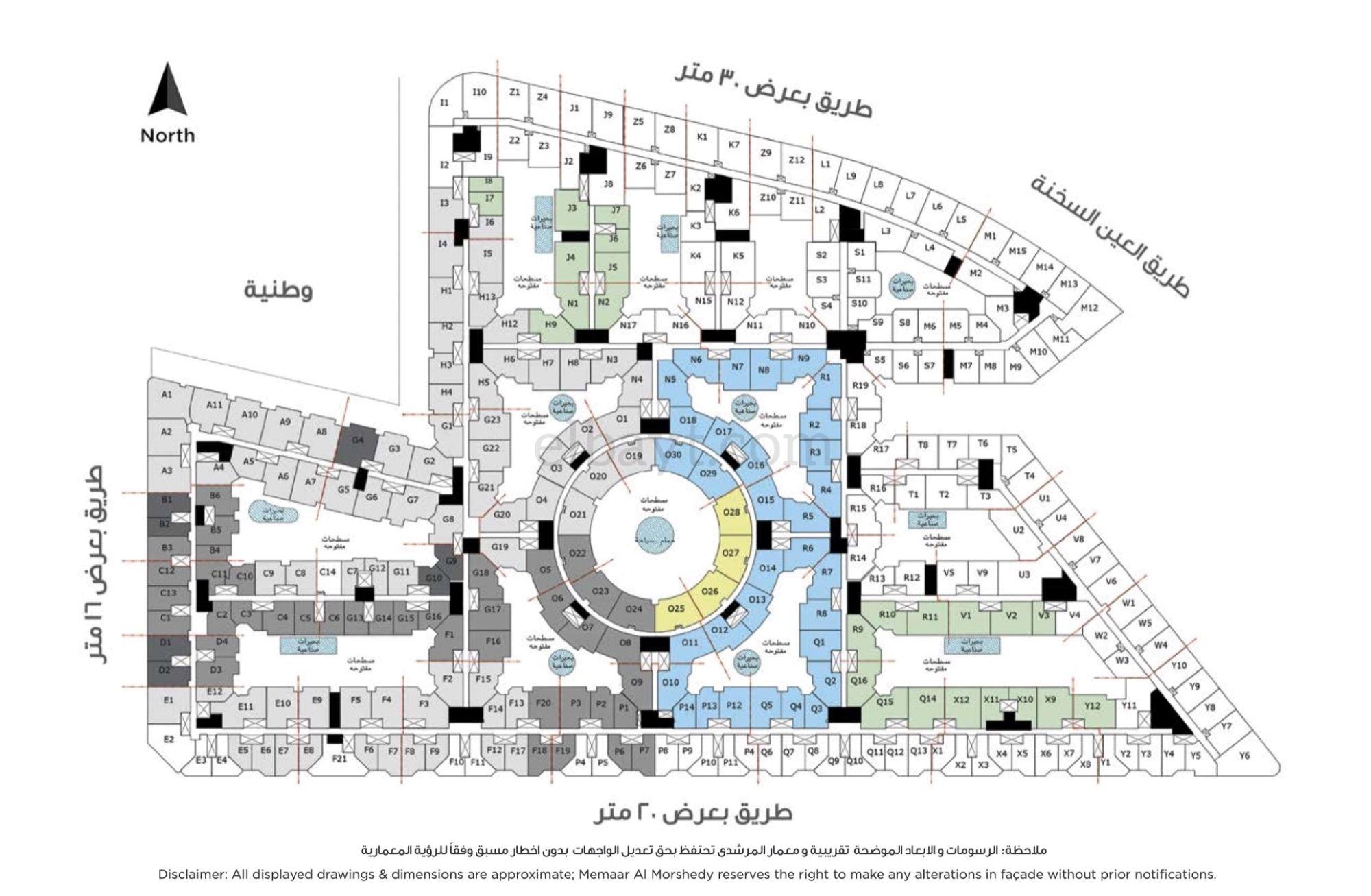 كمبوند قطامية جيت من معمار المرشدي - kattameya gate Compound المخطط العام