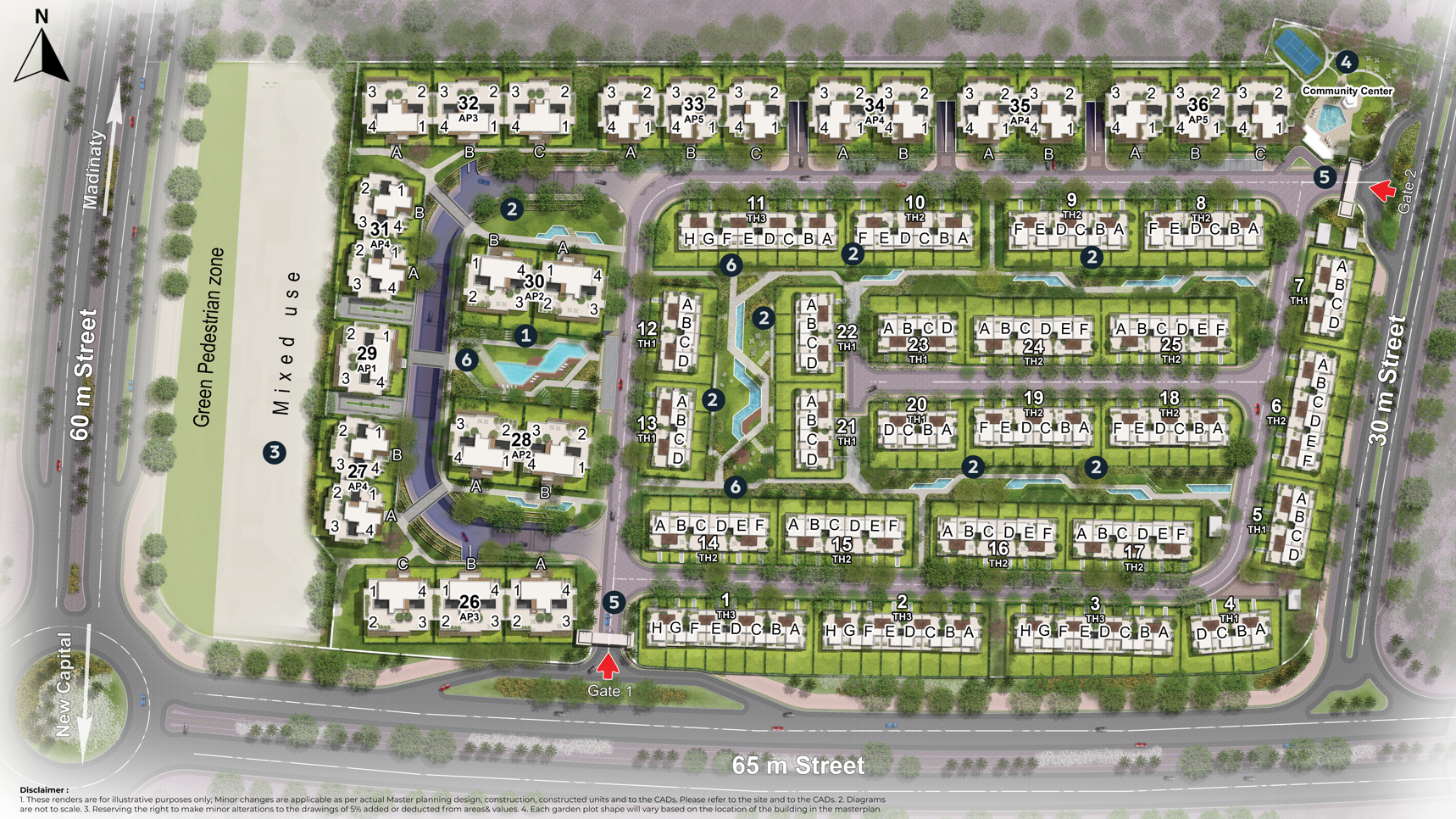 كمبوند طلة العاصمة الإدارية الجديدة نيو بلان للتطوير العقاري - Talah New Capital Compound المخطط العام