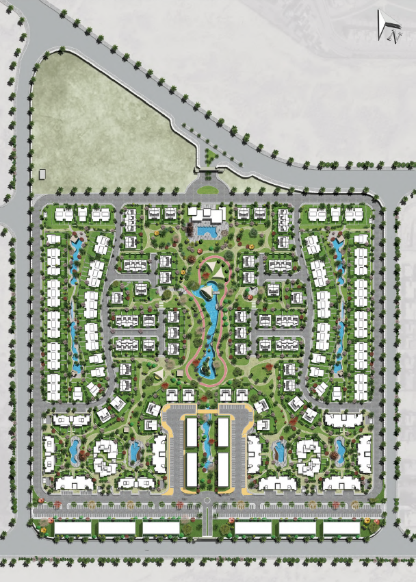 كمبوند جاردن ليكس هايد بارك أكتوبر - Garden Lakes October Compound المخطط العام