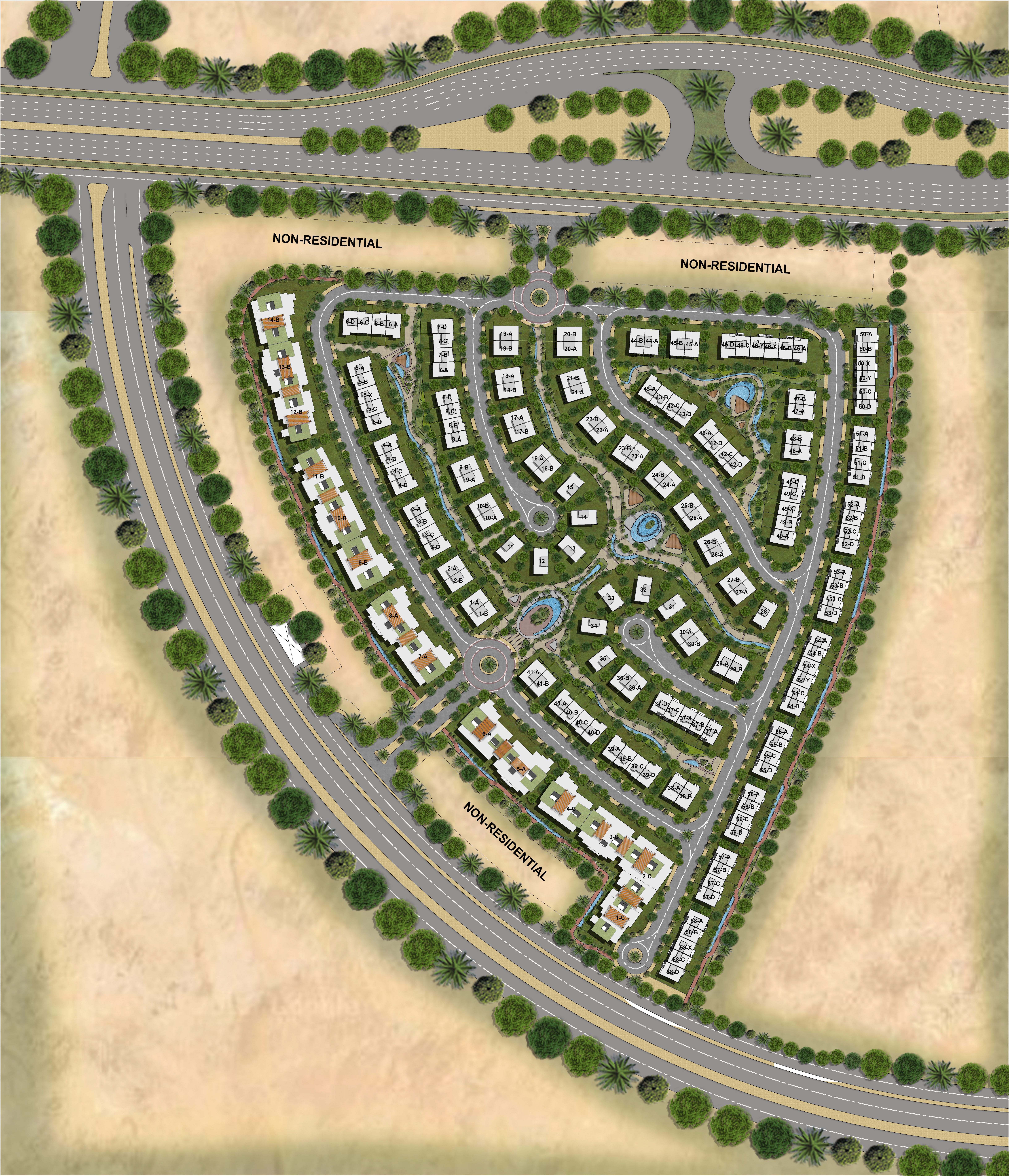 منتجع سولاري الساحل الشمالي مصر إيطاليا للتطوير العقاري - Solare North Coast Resort المخطط العام