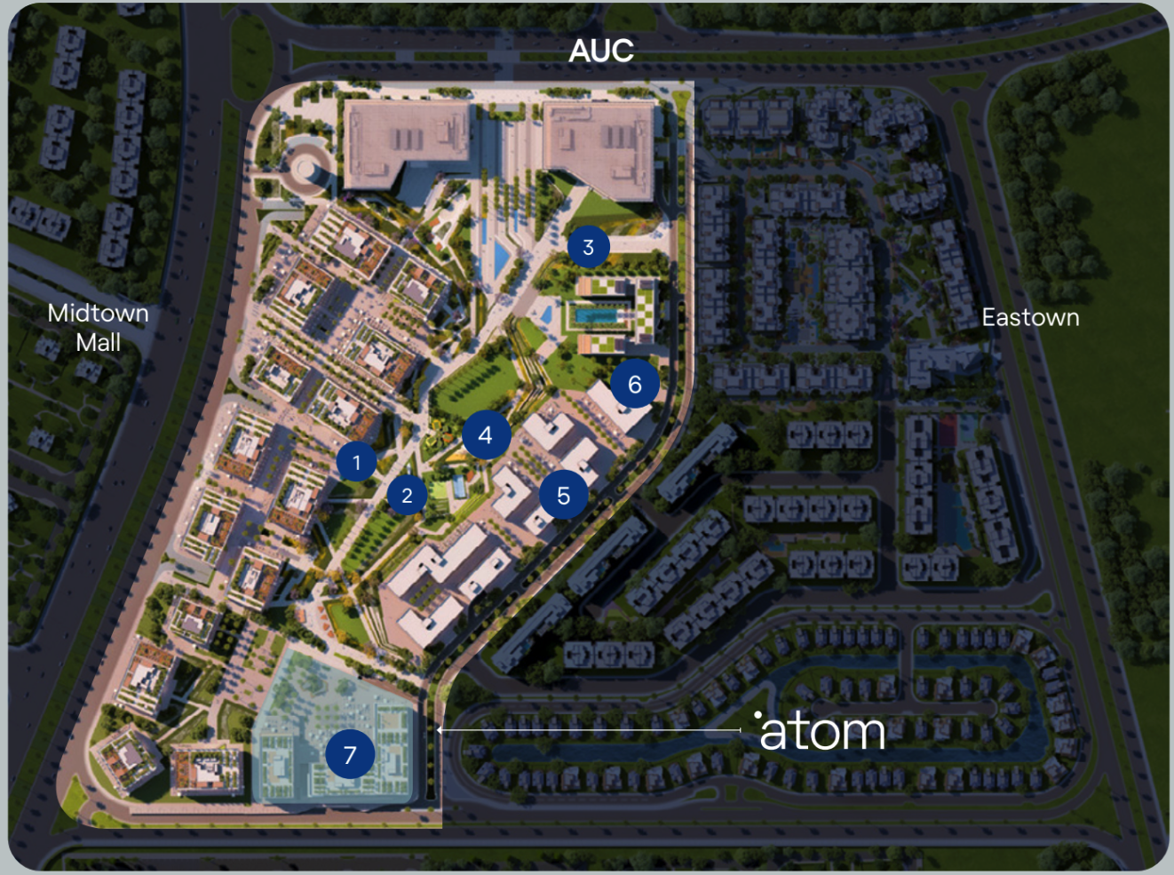 ATOM New Cairo Mall Landcraft Real Estate Master Plan