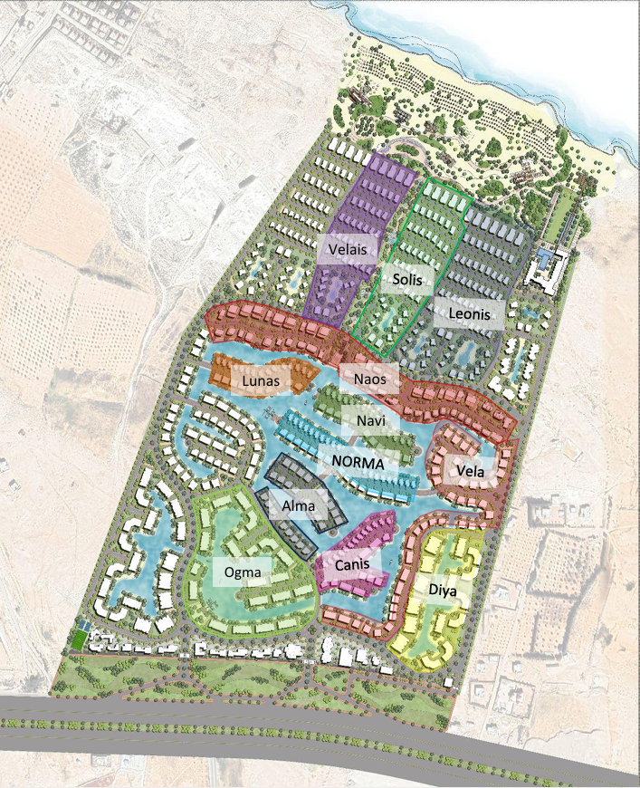 قرية أزها الساحل الشمالي مدار للتطوير العقاري - Azha North Coast Village المخطط العام