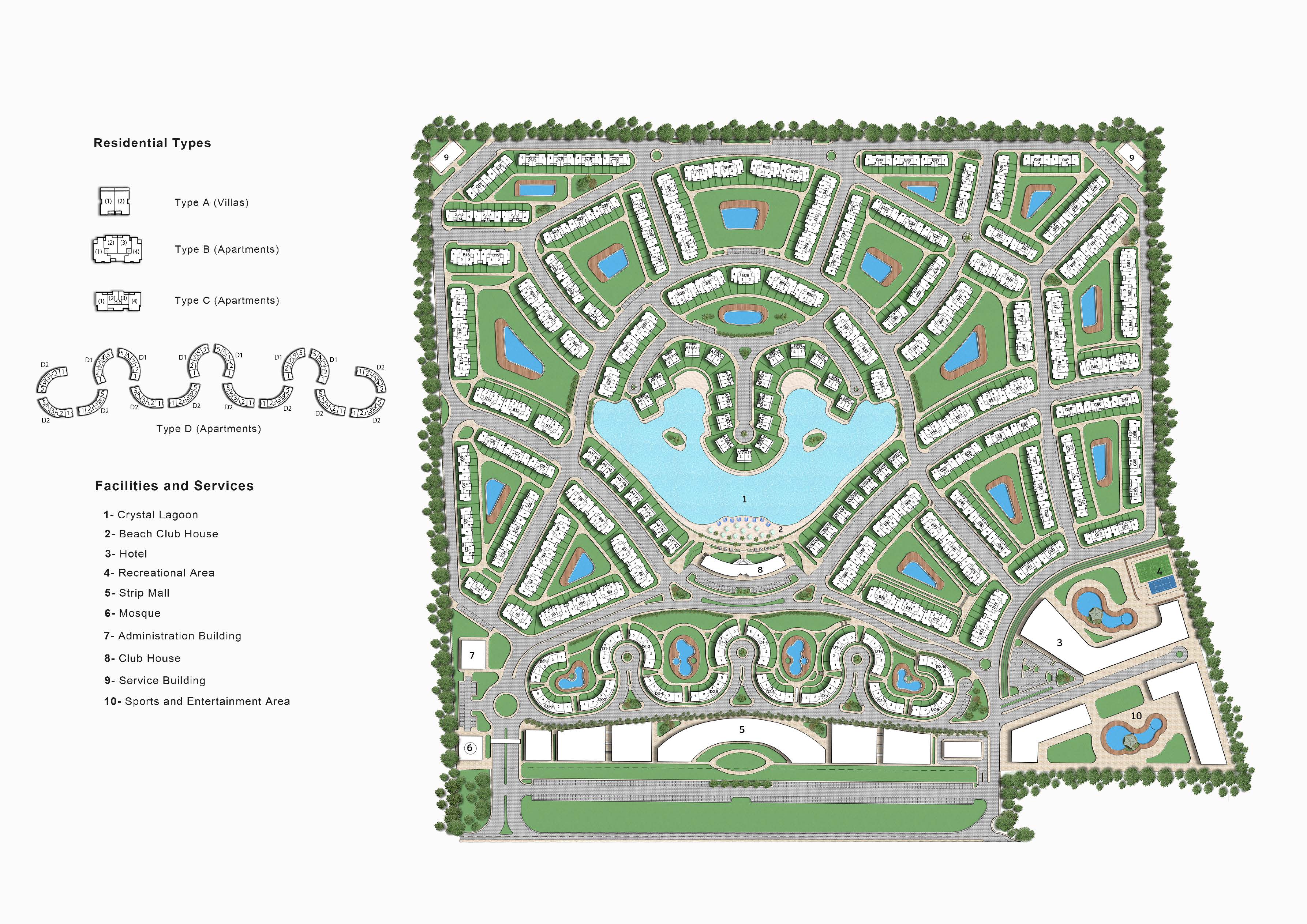 قرية كيو نورث الساحل الشمالي - Q North Coast Village المخطط العام