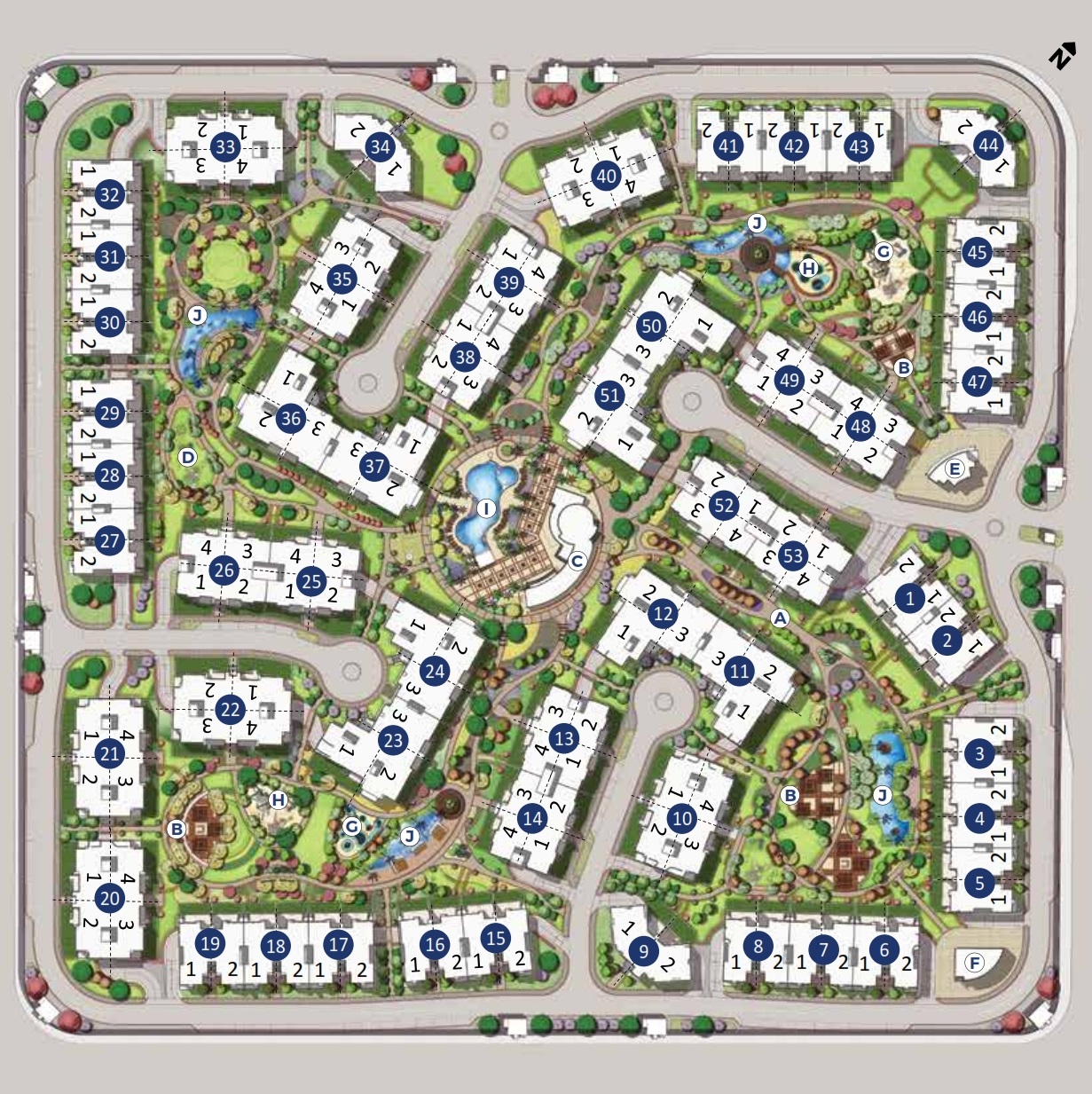 Do not hesitate to book apartments for sale in October Plaza Sodic, where you will find luxury life Master Plan