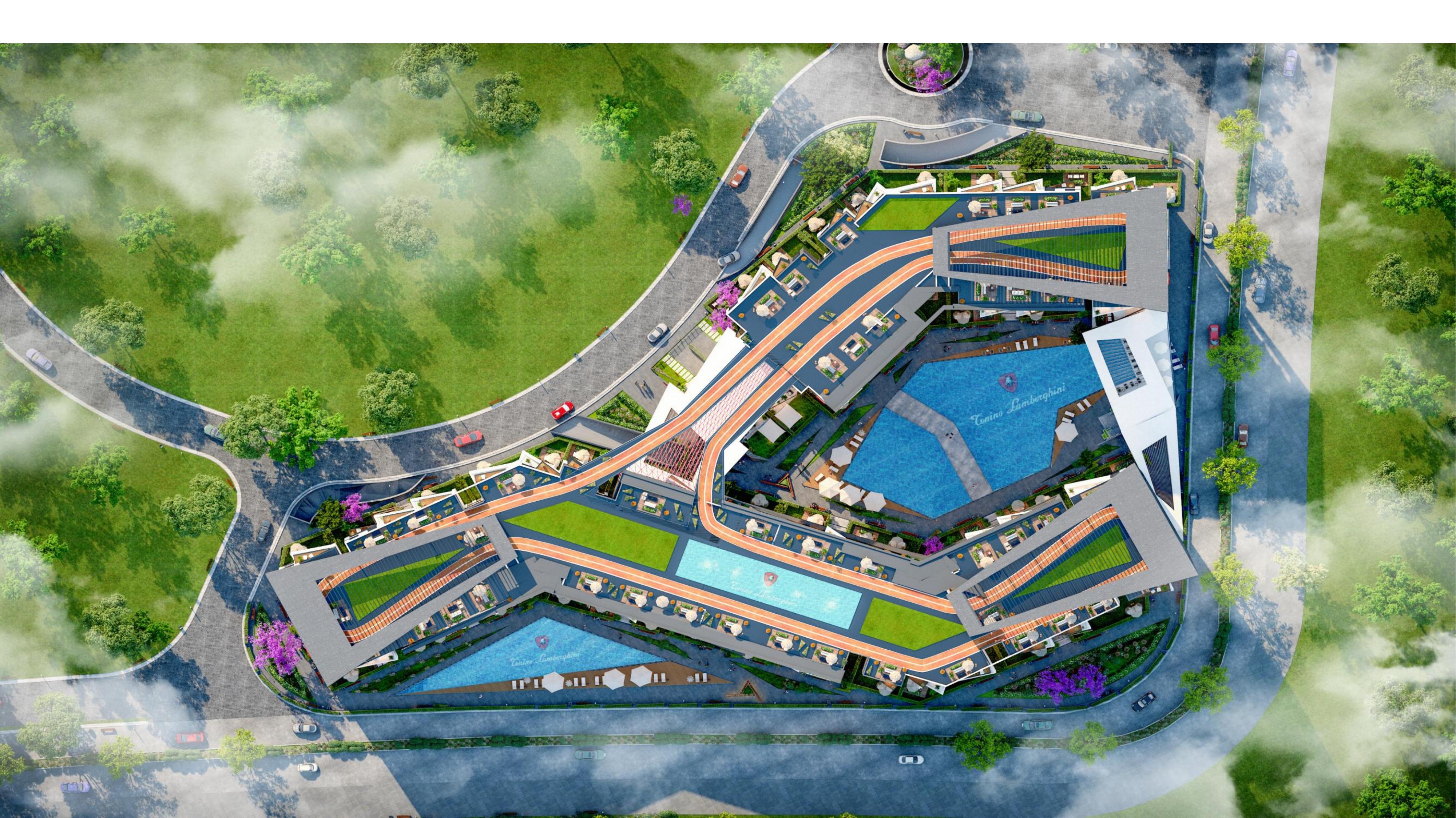 كمبوند تونينو لامبورجيني العاصمة الإدارية نيو بلان للتطوير العقاري - Tonino Lamborghini Residences New Capital Compound المخطط العام