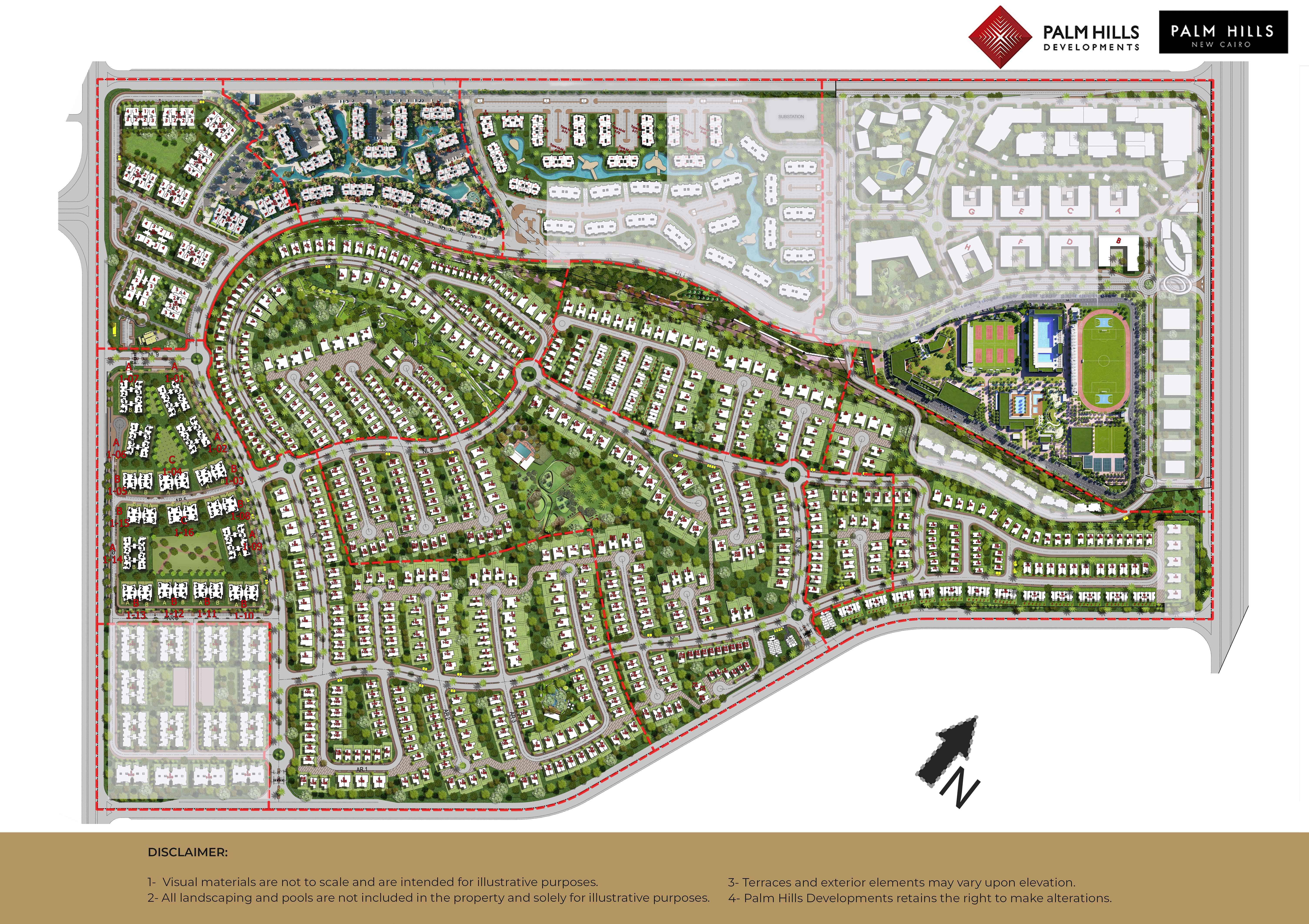 Enjoy the charming ambience in Palm Hills New Cairo apartments Master Plan