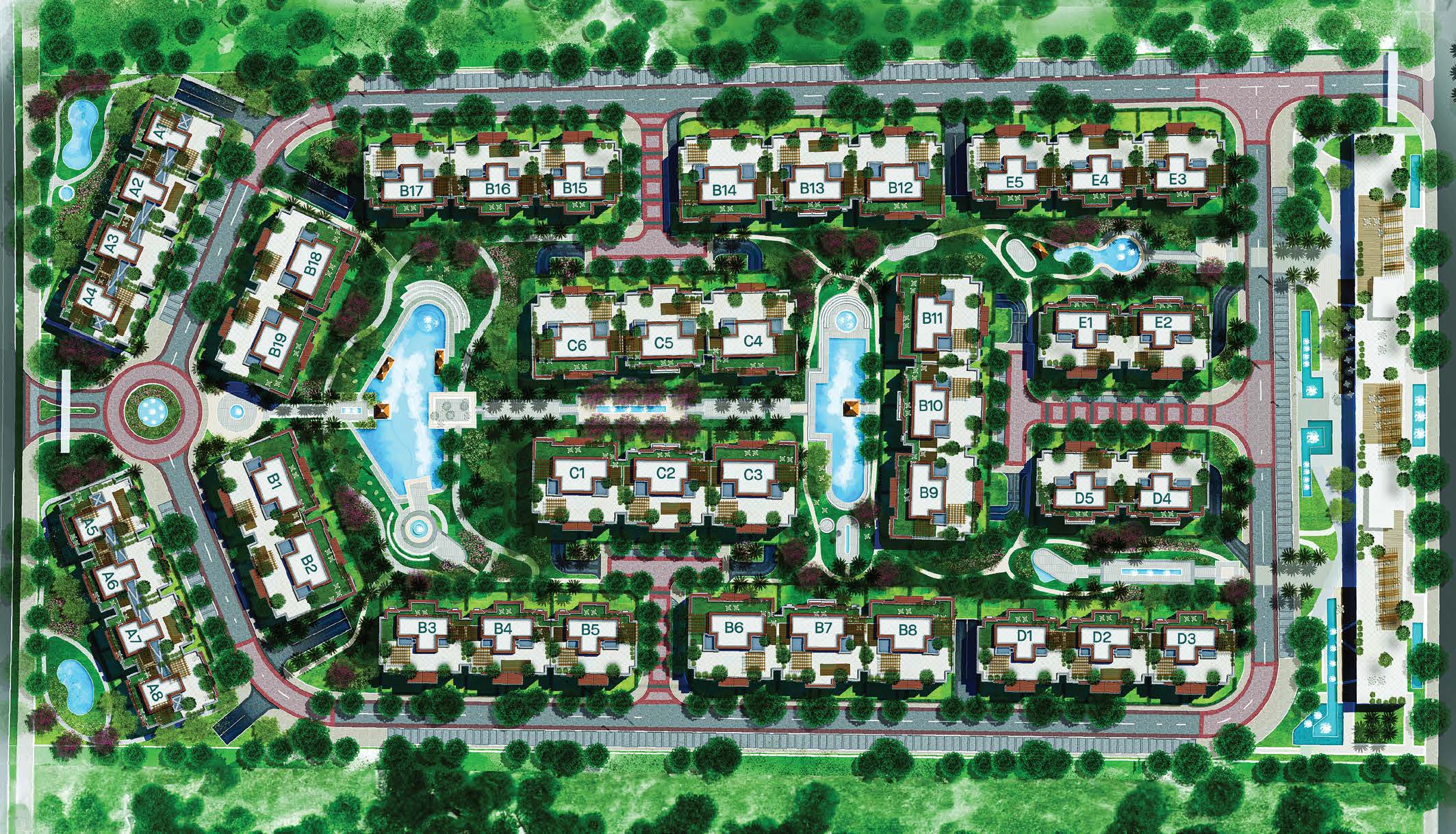 كمبوند ريجنتس سكوير القاهرة الجديدة الدولية للتطوير العقاري - Regents Square New Cairo Compound المخطط العام