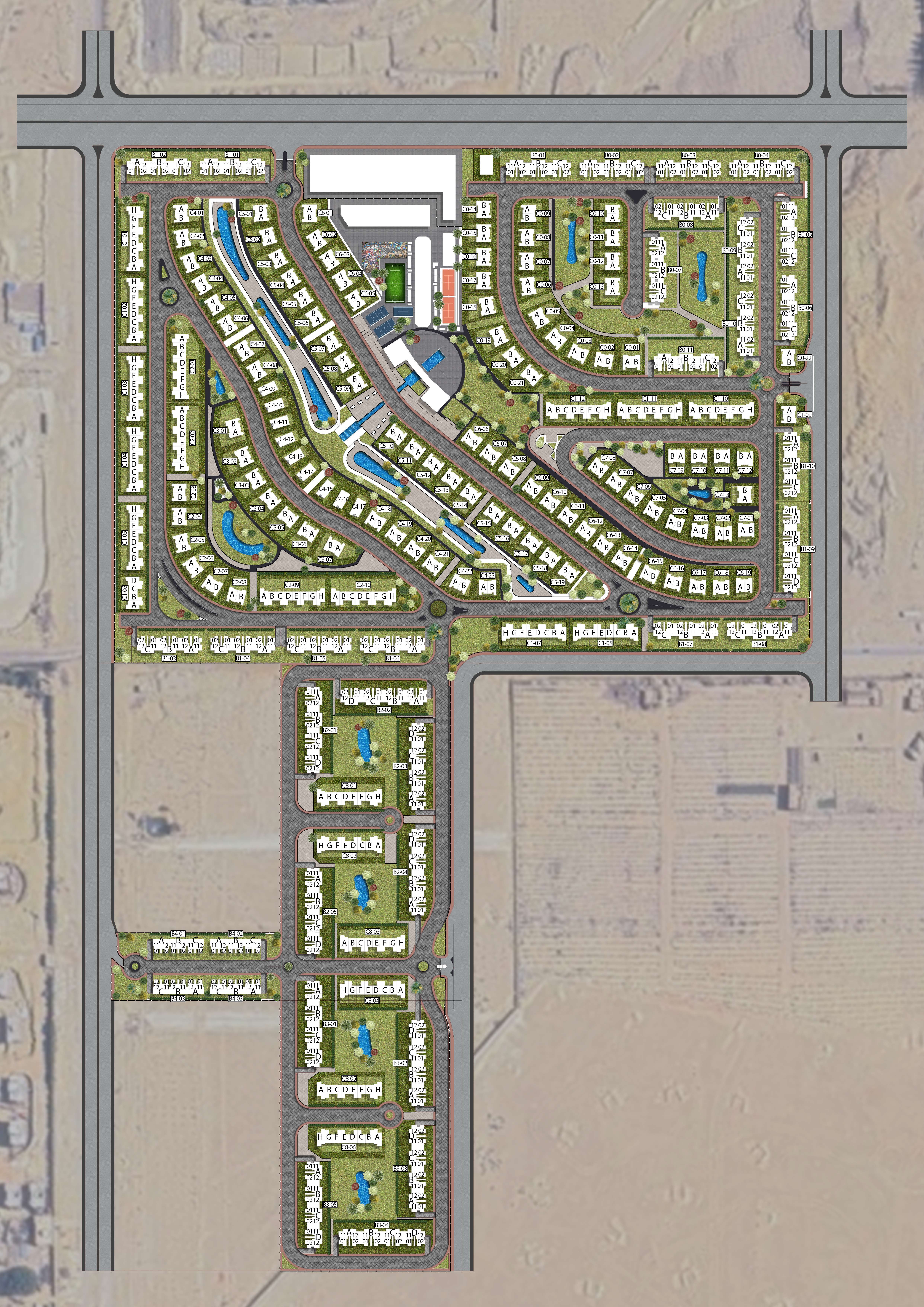 V Levels Sheikh Zayed Compound Dunes Developments Master Plan