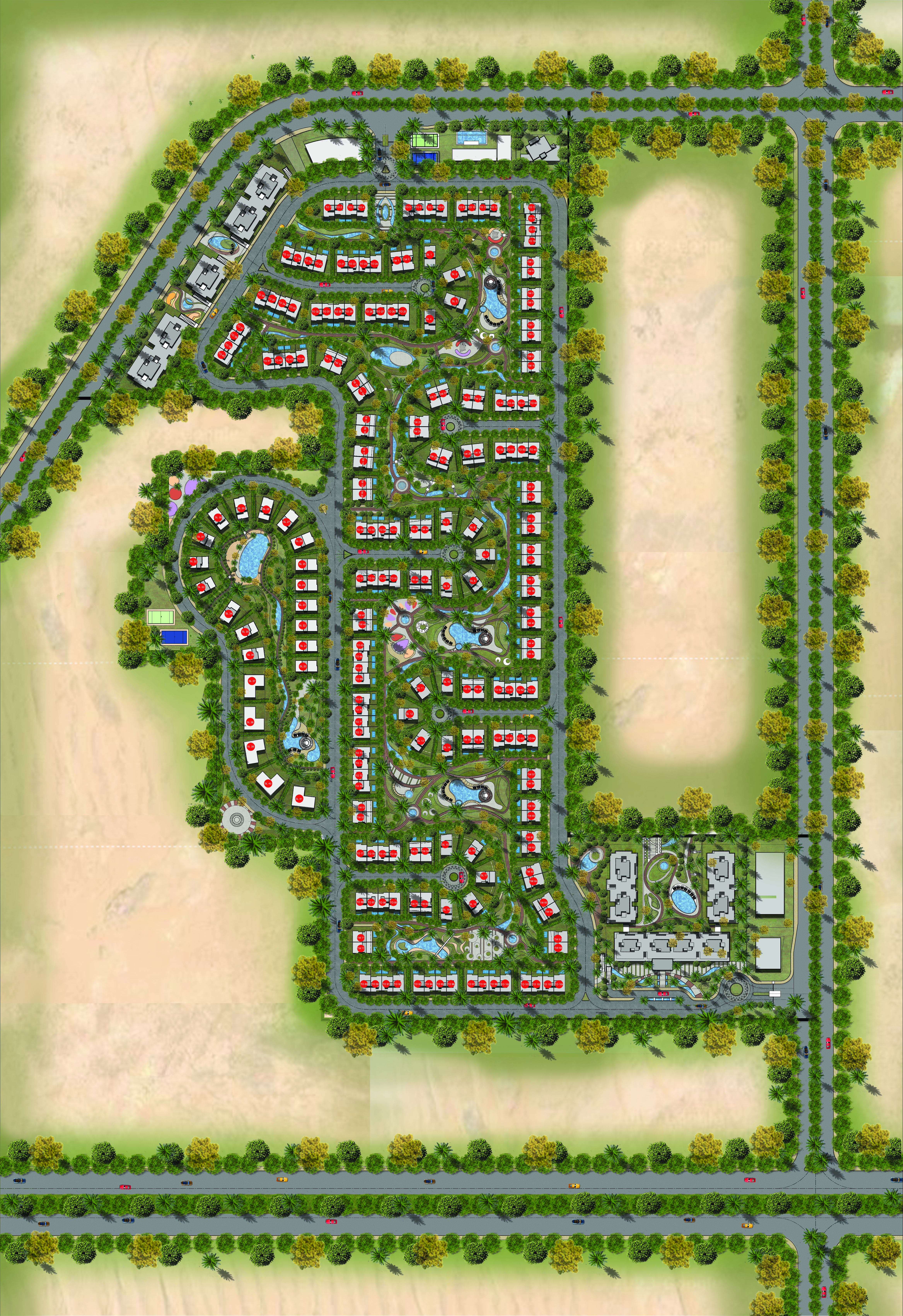 كمبوند مينوركا زايد الجديدة مارديف للتطوير العقاري - Menorca New Zayed Compound المخطط العام