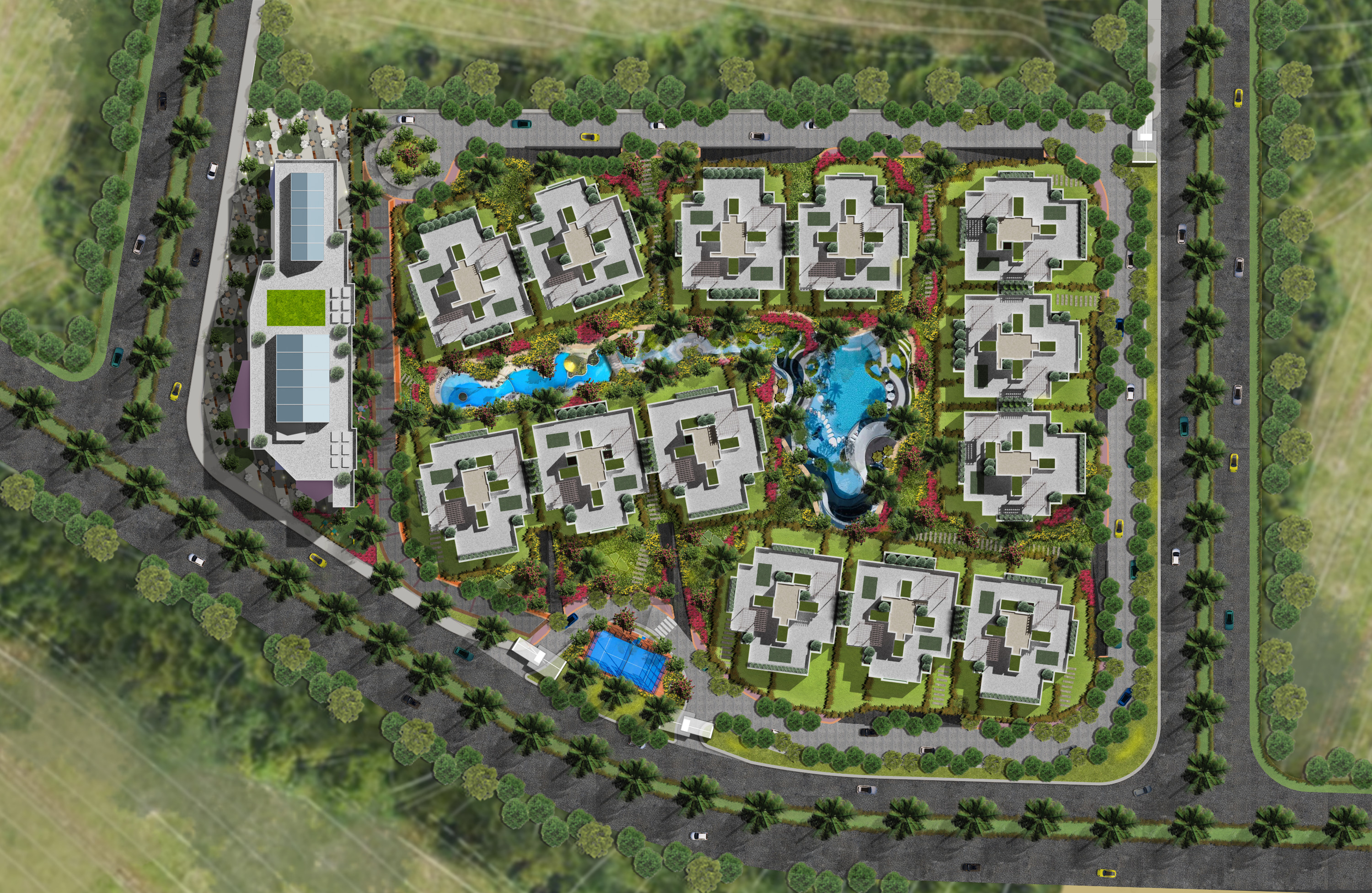 كمبوند اكاسا ميا التجمع الخامس دار العالمية للتطوير العقاري - Acasa Mia New Cairo Compound المخطط العام
