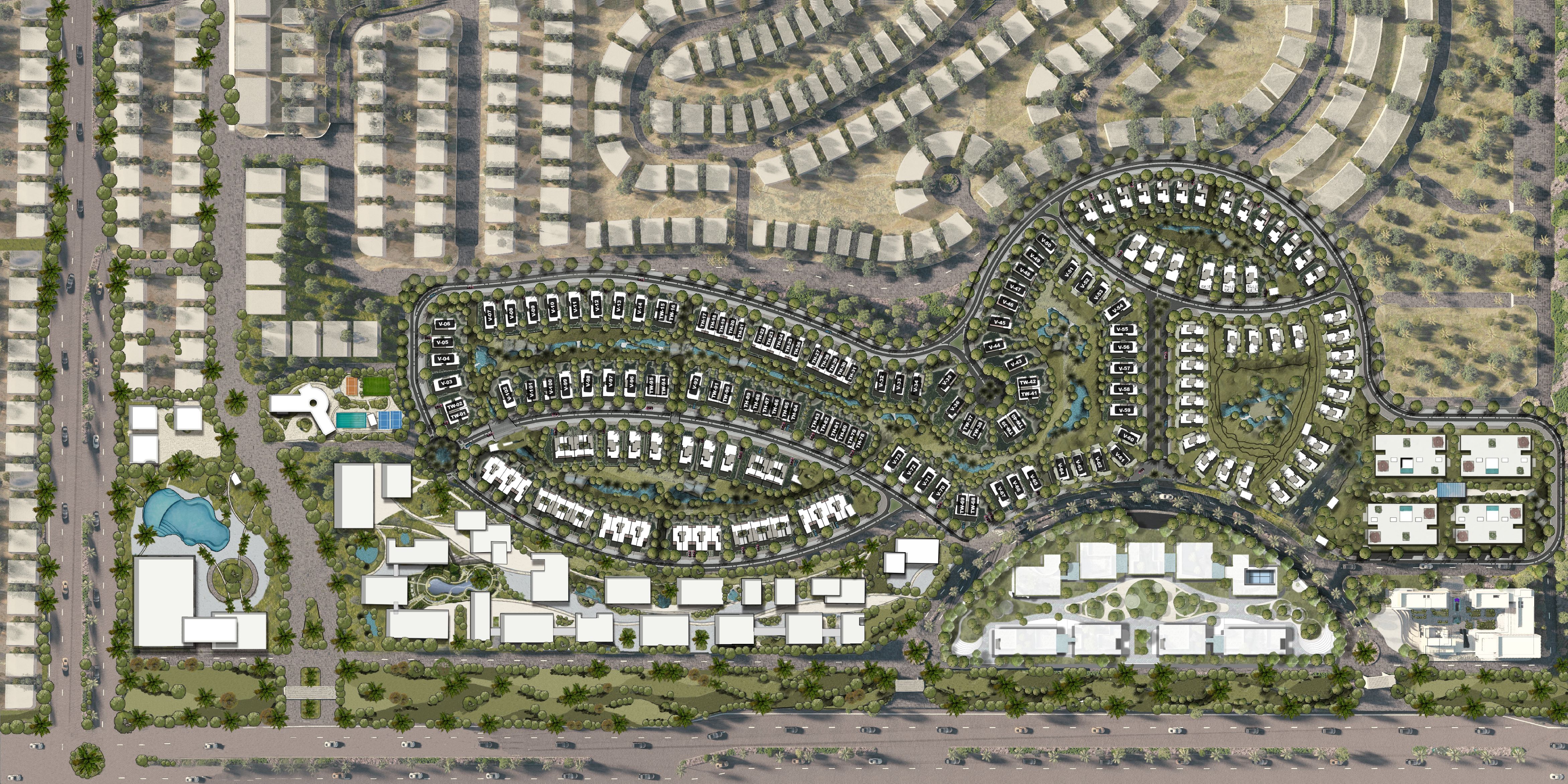 كمبوند نمق الشيخ زايد ميلي للتطوير والاستثمار العقاري - Nmq El Sheikh Zayed Compound المخطط العام
