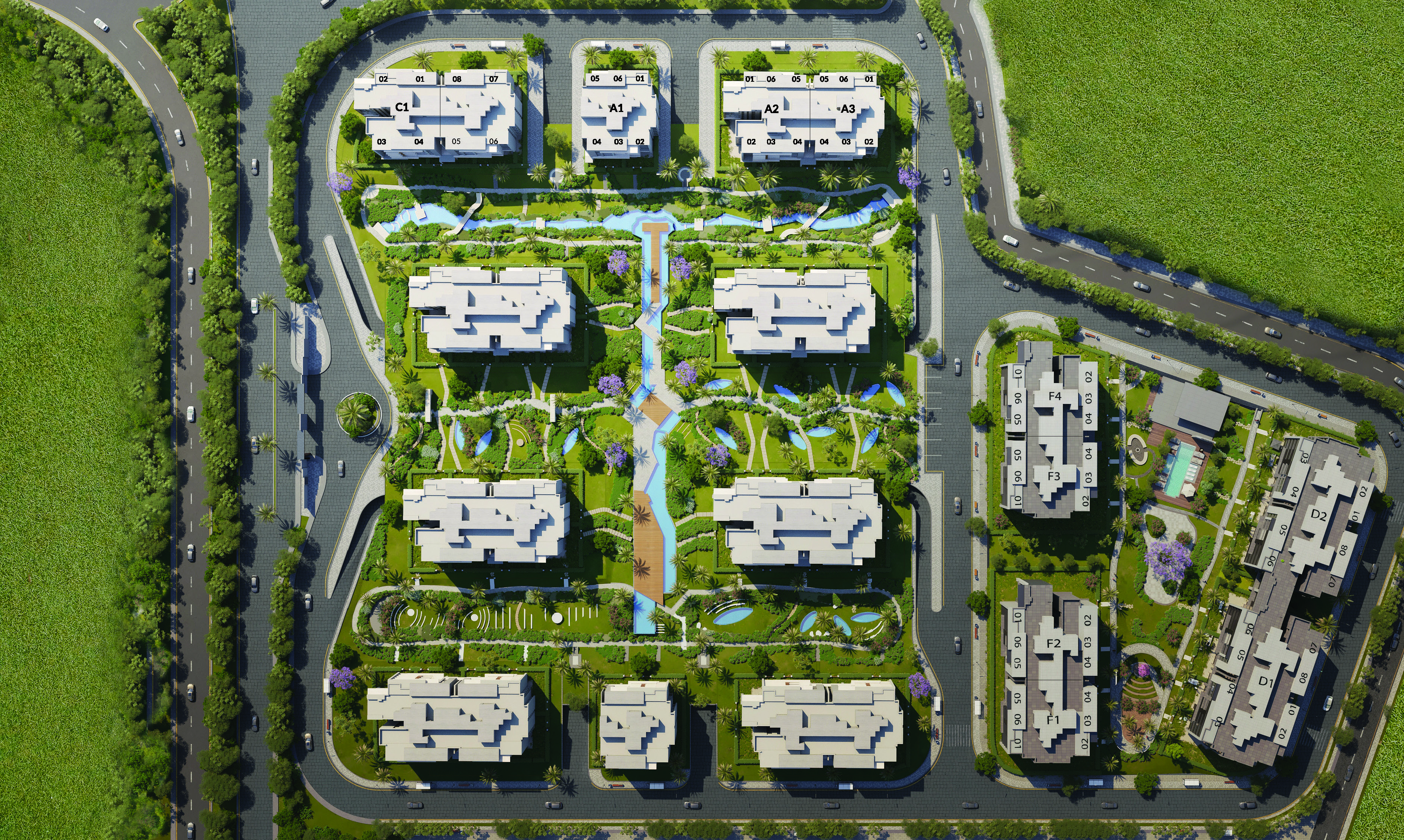 كمبوند أفيلين التجمع الخامس تايمز للتطوير العقاري -  Avelin New Cairo Compound المخطط العام