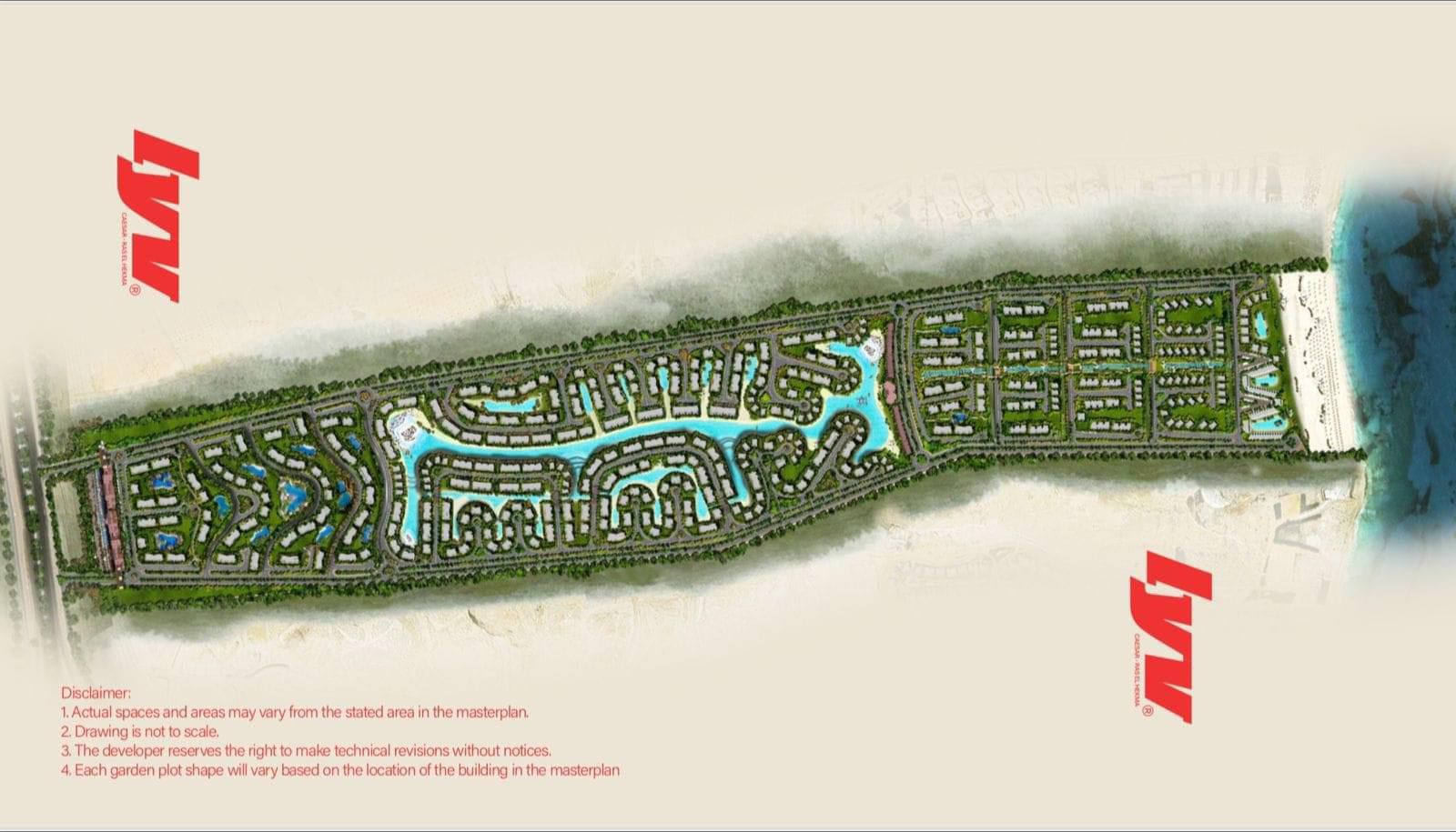 قرية ليف سيزار رأس الحكمه جيتس - LYV Caesar Village Ras El Hekma المخطط العام